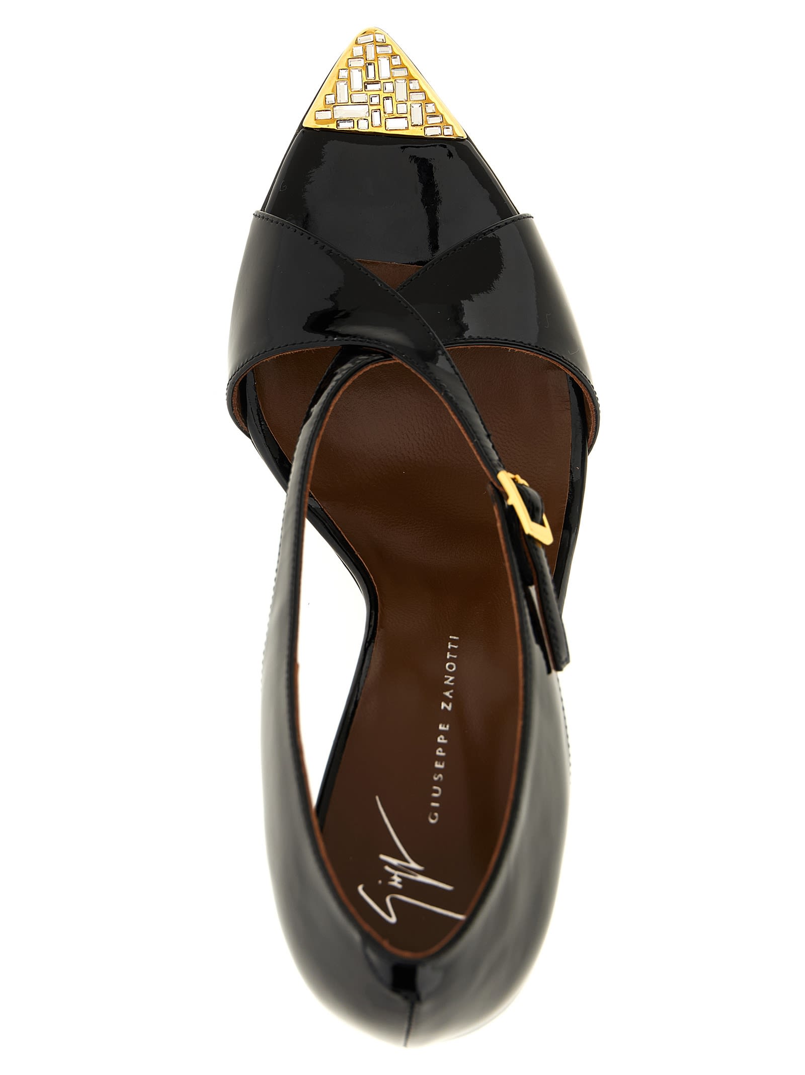 Giuseppe Zanotti 105mm Intrigo Embellished Stiletto Heeled Sandals In Black