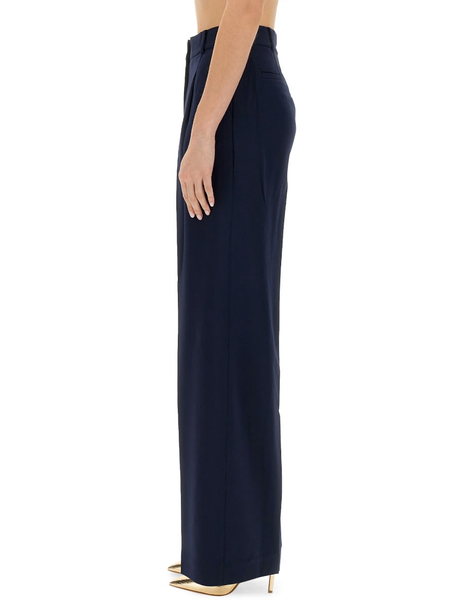 Shop Michael Kors Wide Leg Pants In Blue