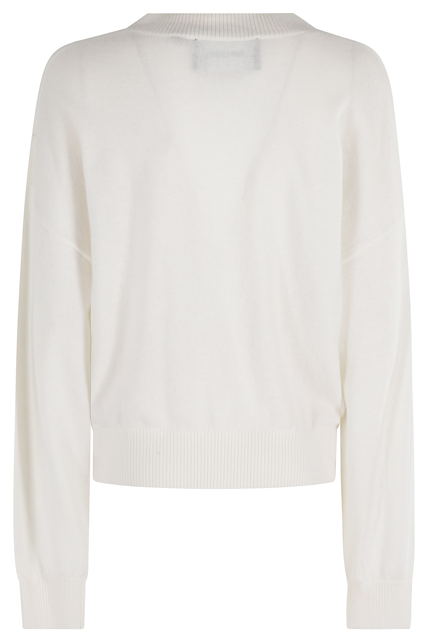 Rotate Birger Christensen Knit V-neck Sweater In Gray
