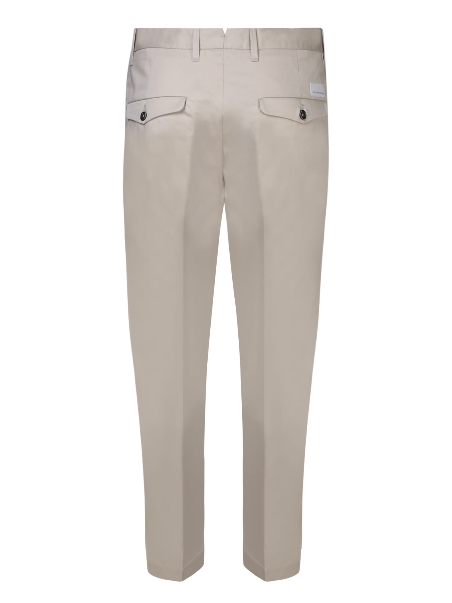 Shop Nine In The Morning Elegant Gabardine Trousers In Beige