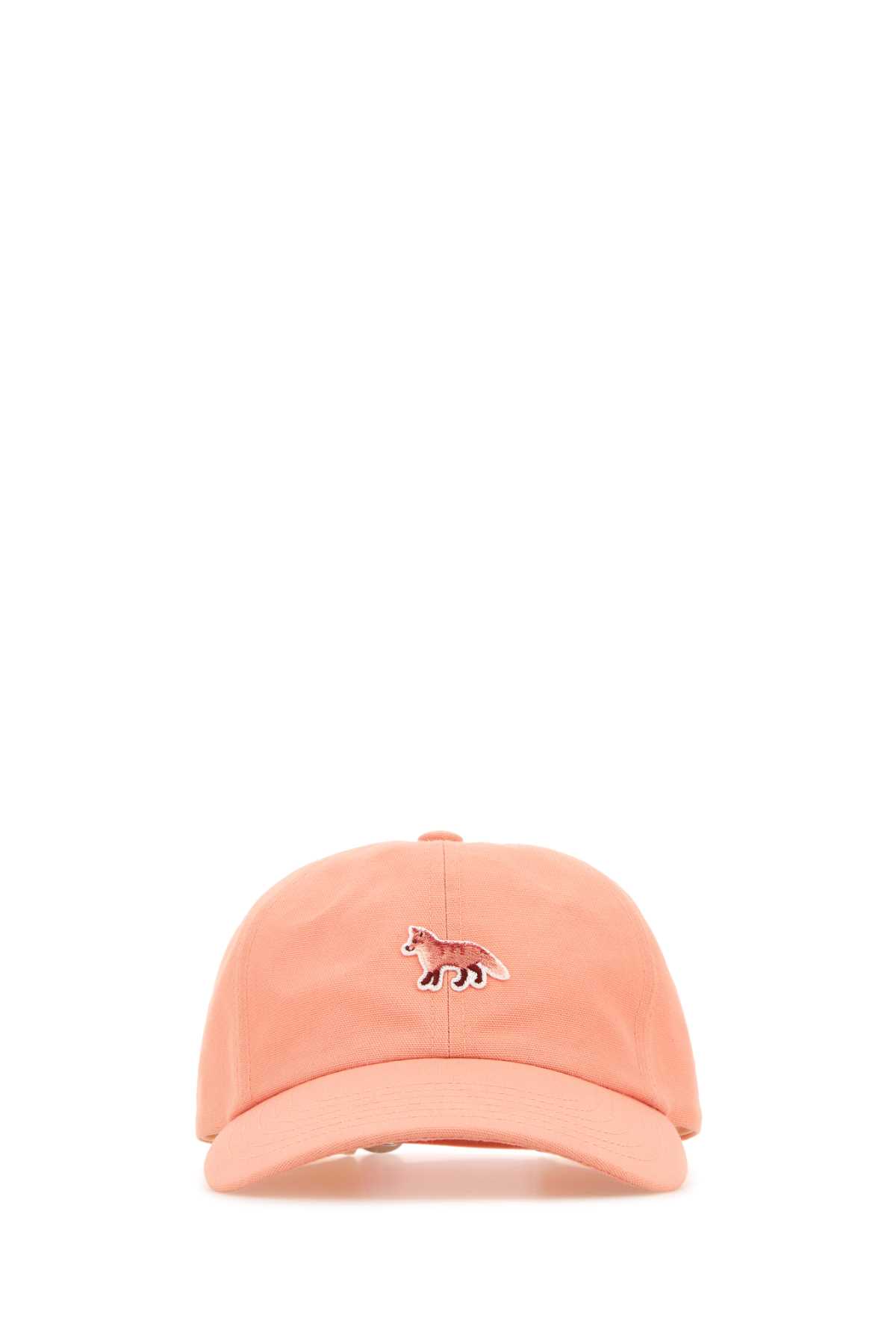 Maison Kitsuné Maison Kitsune Salmon Cotton Baseball Cap In Pink