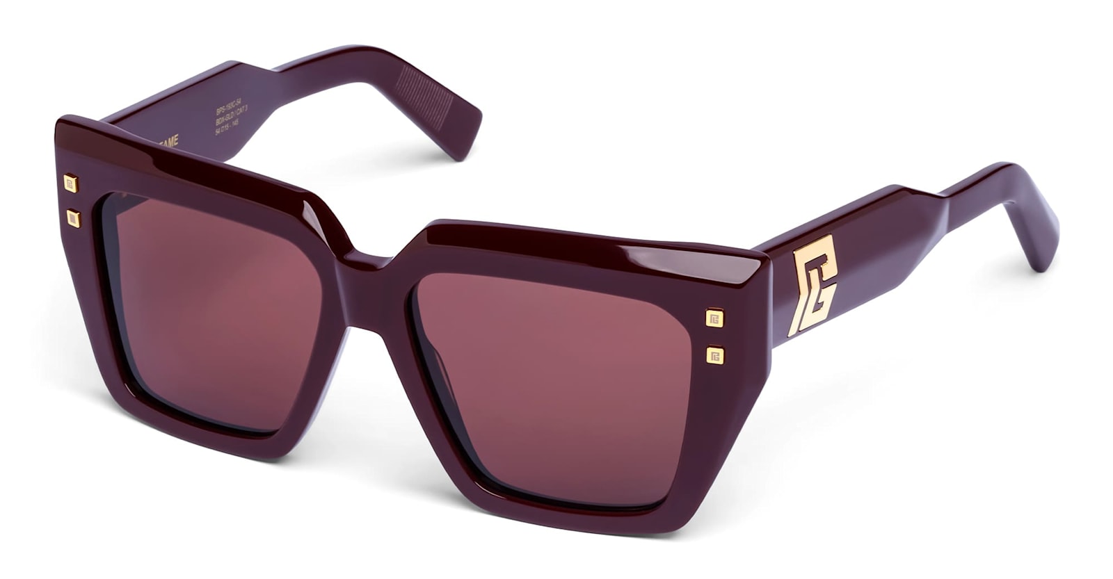 Balmain B-fame Sunglasses In Burgundy