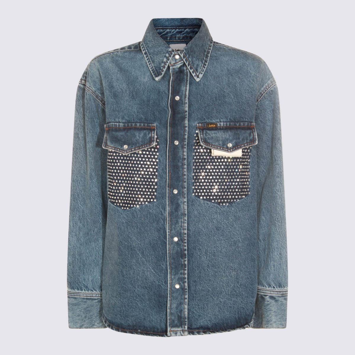 Lois Blue Cotton Shirt