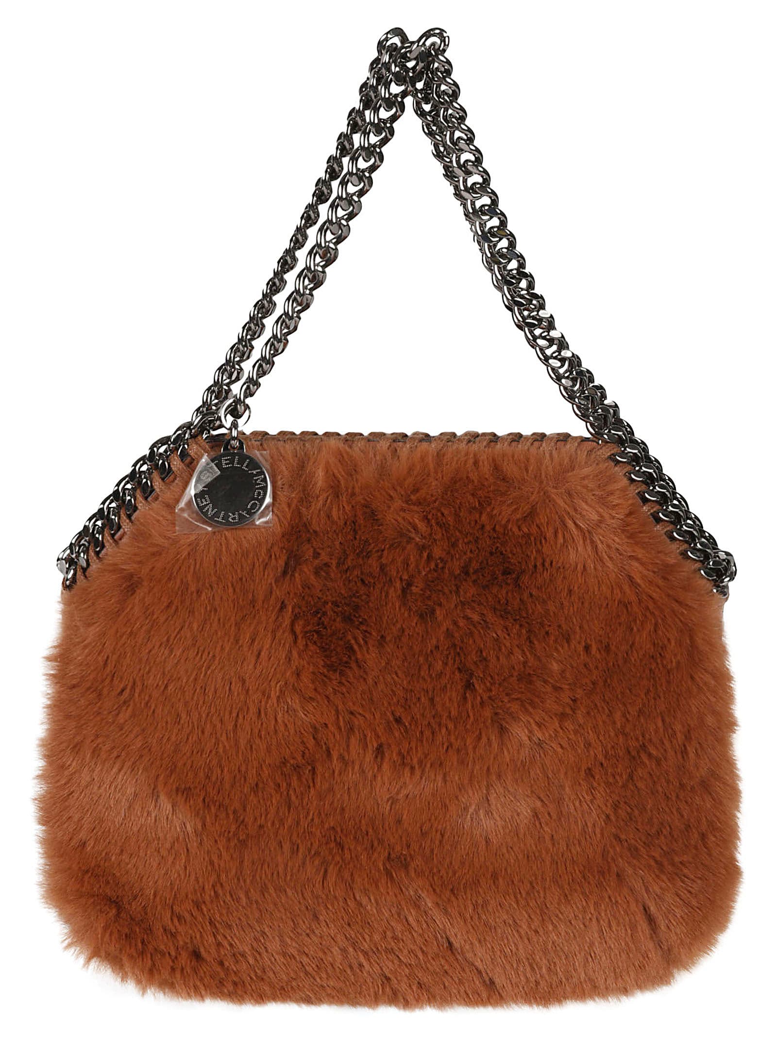 Shop Stella Mccartney Mini Fur Shoulder Bag