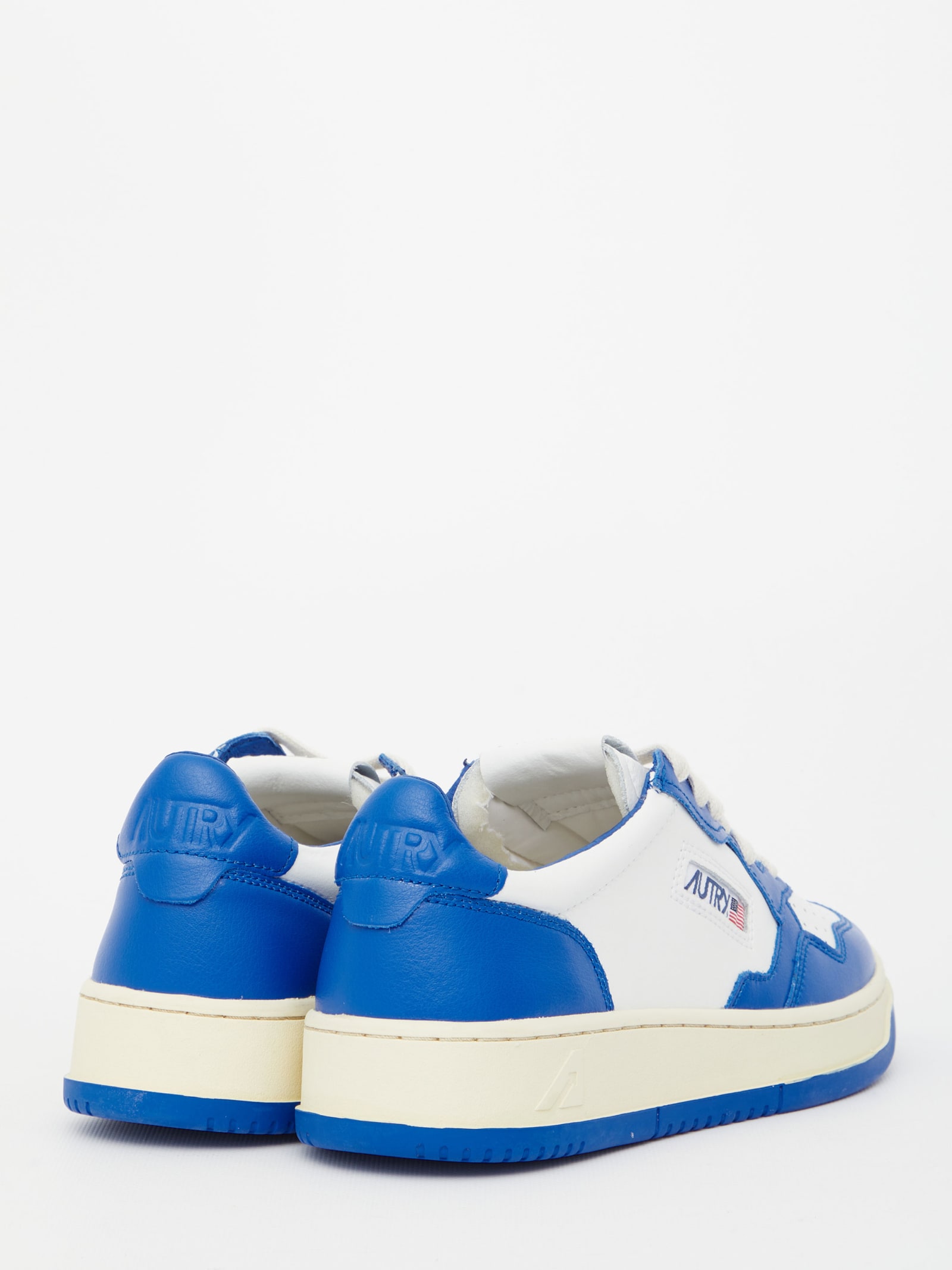 Shop Autry Medalist Blue And White Sneakers In Princ Blue