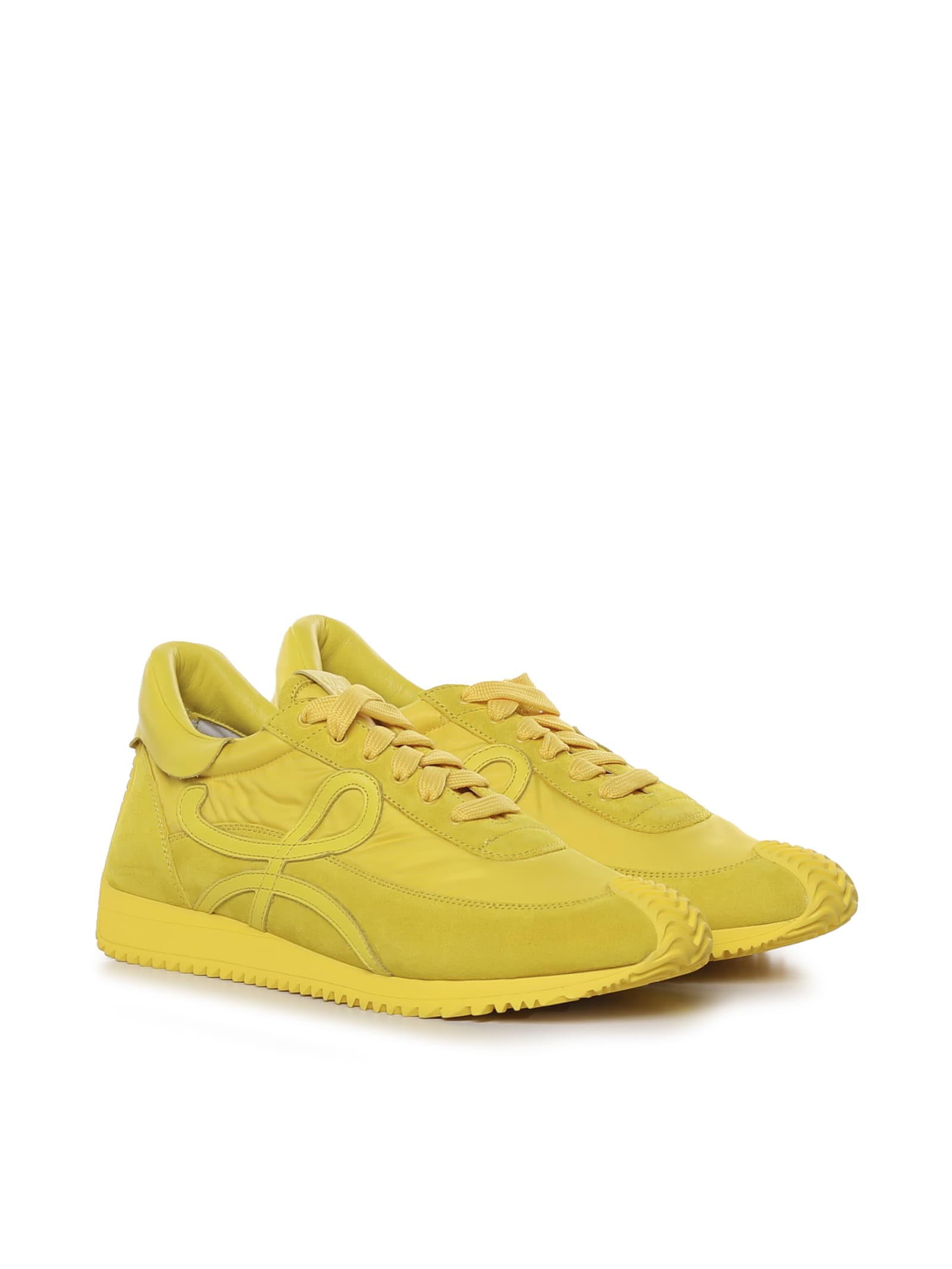 Shop Loewe Runner Flow Sneakers In Yellow