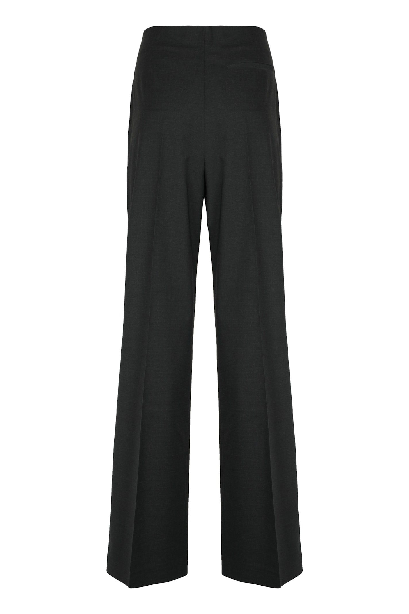 Alberta Ferretti Wool Trousers In Black