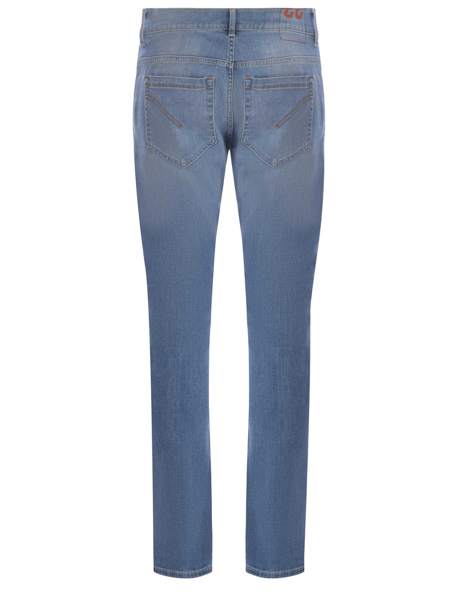Shop Dondup Jeans  George Made Of Stretch Denim In Denim Azzurro Chiaro