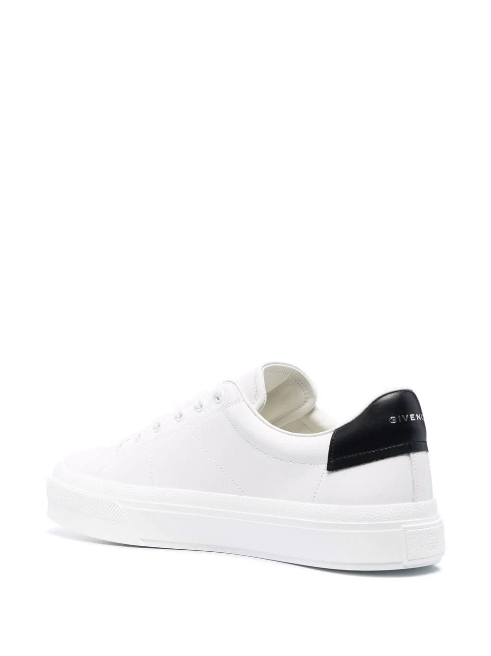 Shop Givenchy White City Sport Sneakers With Black Spoiler