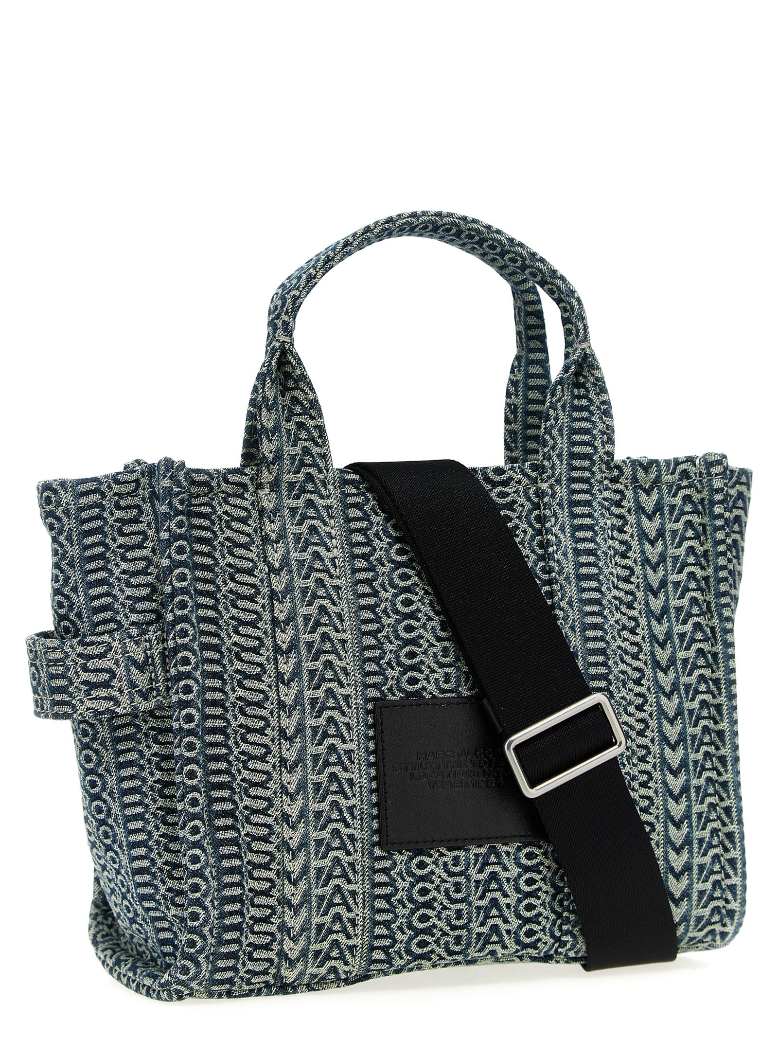 Shop Marc Jacobs The Mini Monogram Tote Bag In Light Blue