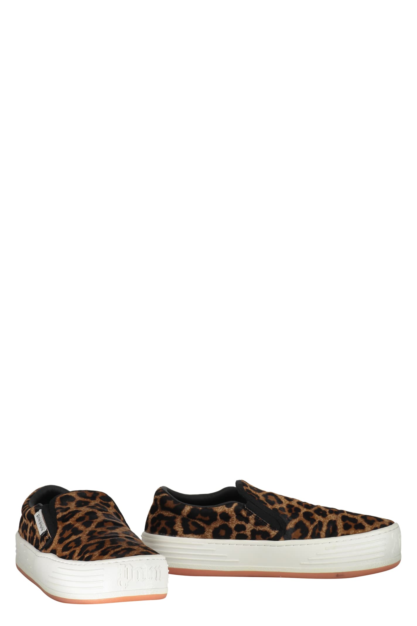 Shop Palm Angels Slip-on Sneakers In Animalier