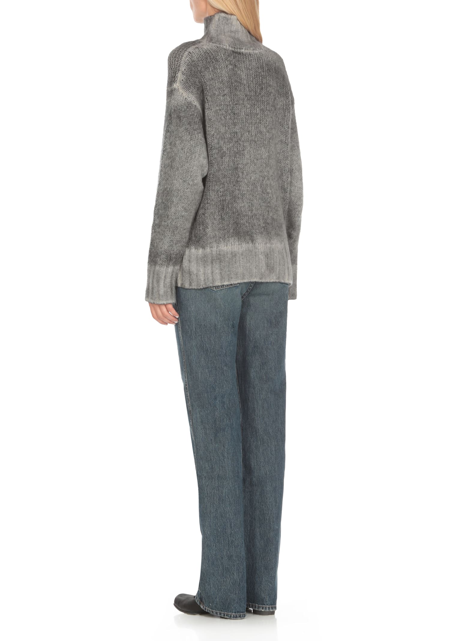 Shop Avant Toi Wool And Cashmere Sweater In Grey