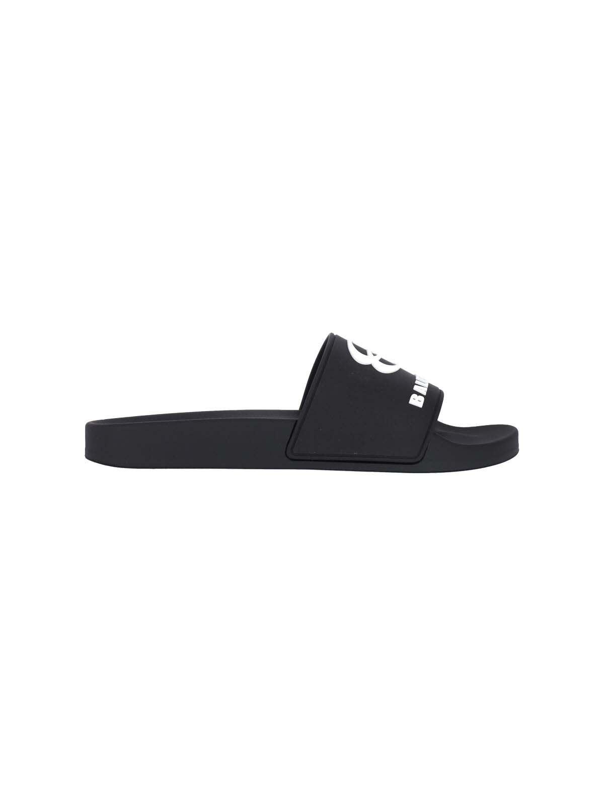 Balenciaga Pool Slide Sandals In Black