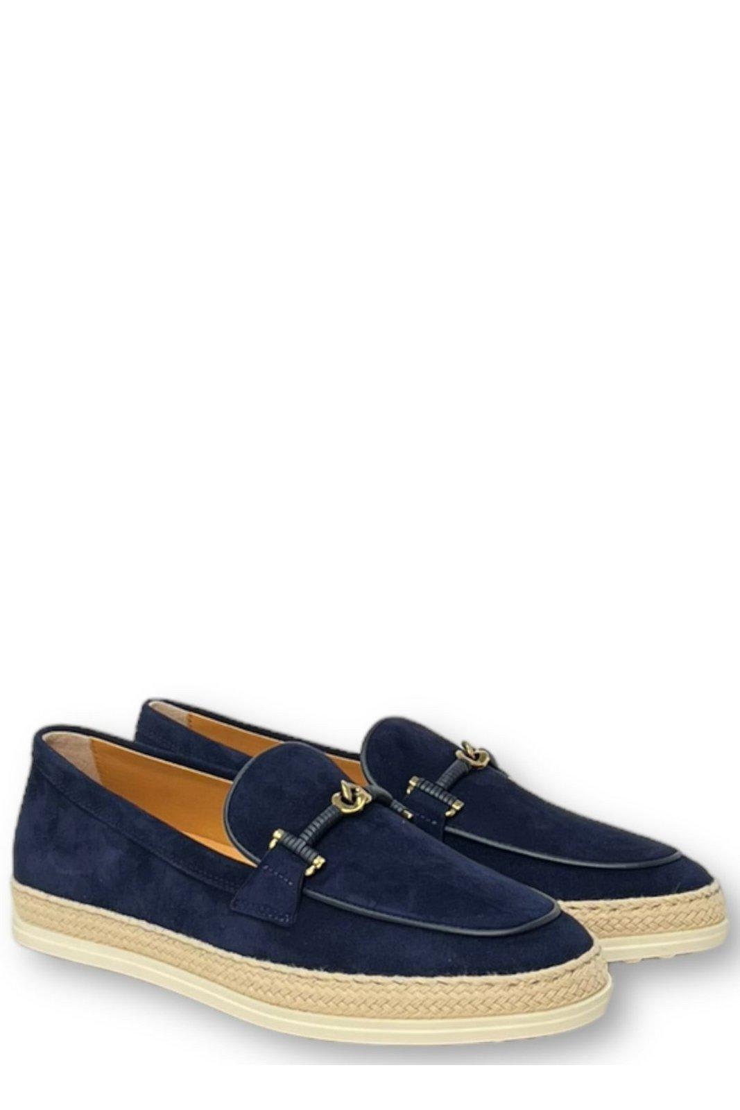 Shop Tod's Gomma Slip-on Loafers Tods In Blue