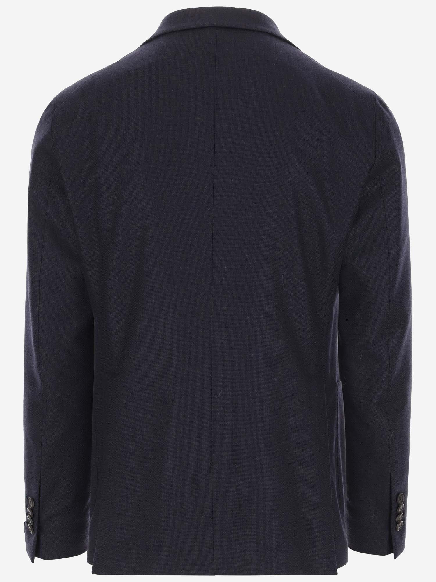 Shop Tagliatore Wool And Cashmere Single-breasted Jacket In Blue