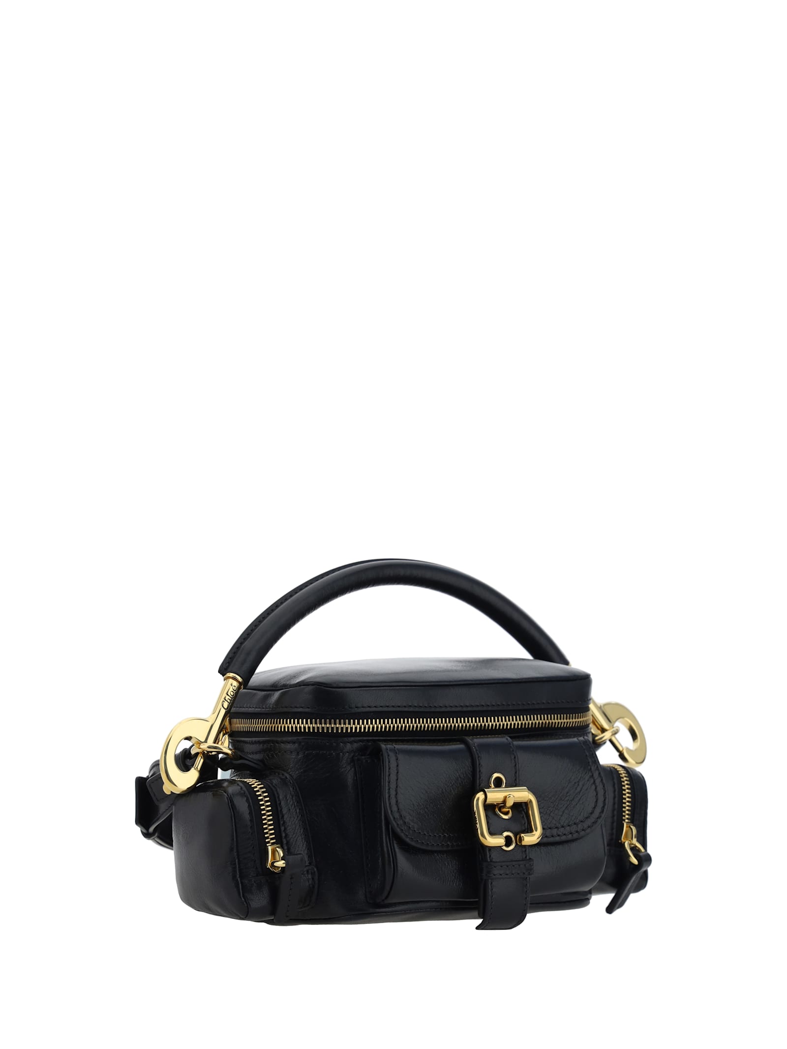 Shop Chloé Camera Handbag In Black