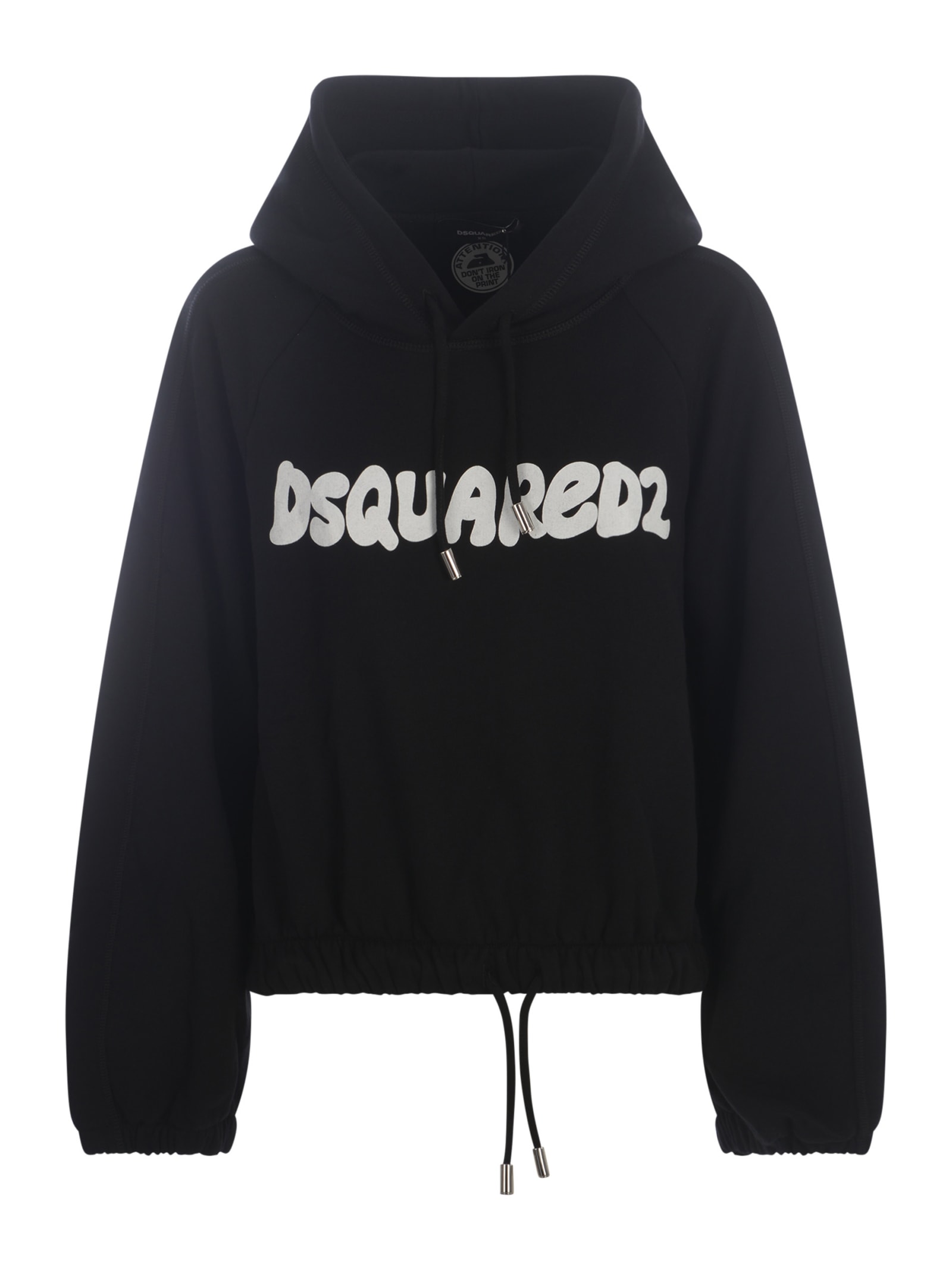 Shop Dsquared2 Hooded Sweatshirt  In Cotton In Nero