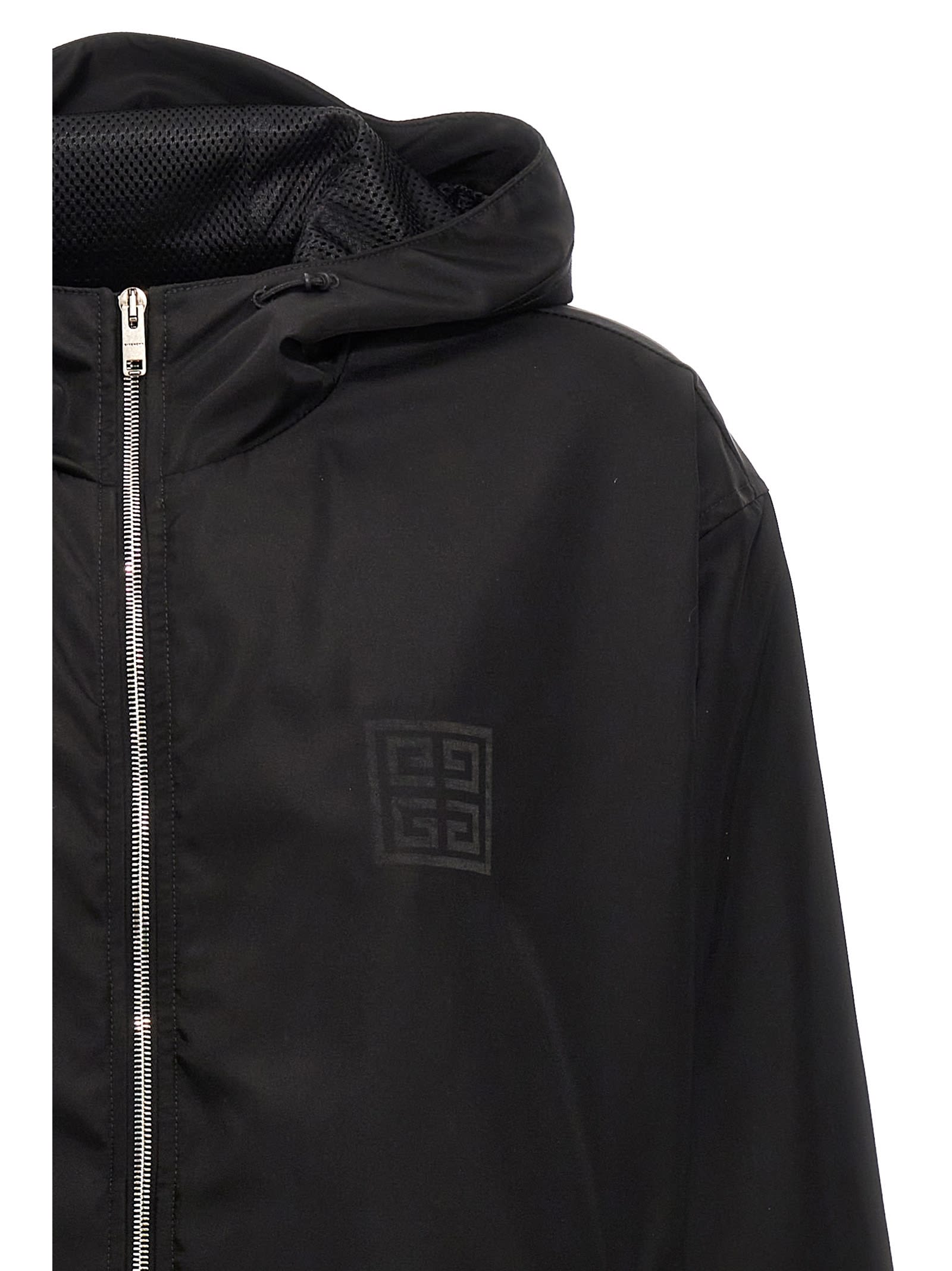 Shop Givenchy Logo Anorak In Black