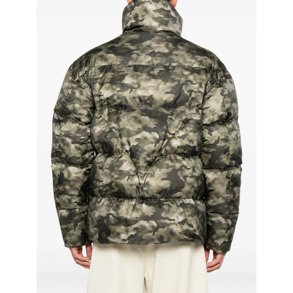 Peuterey Camouflage Cotton Jacket In Green