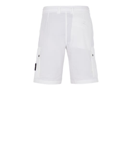 Shop Stone Island Cargo Shorts In Bianco
