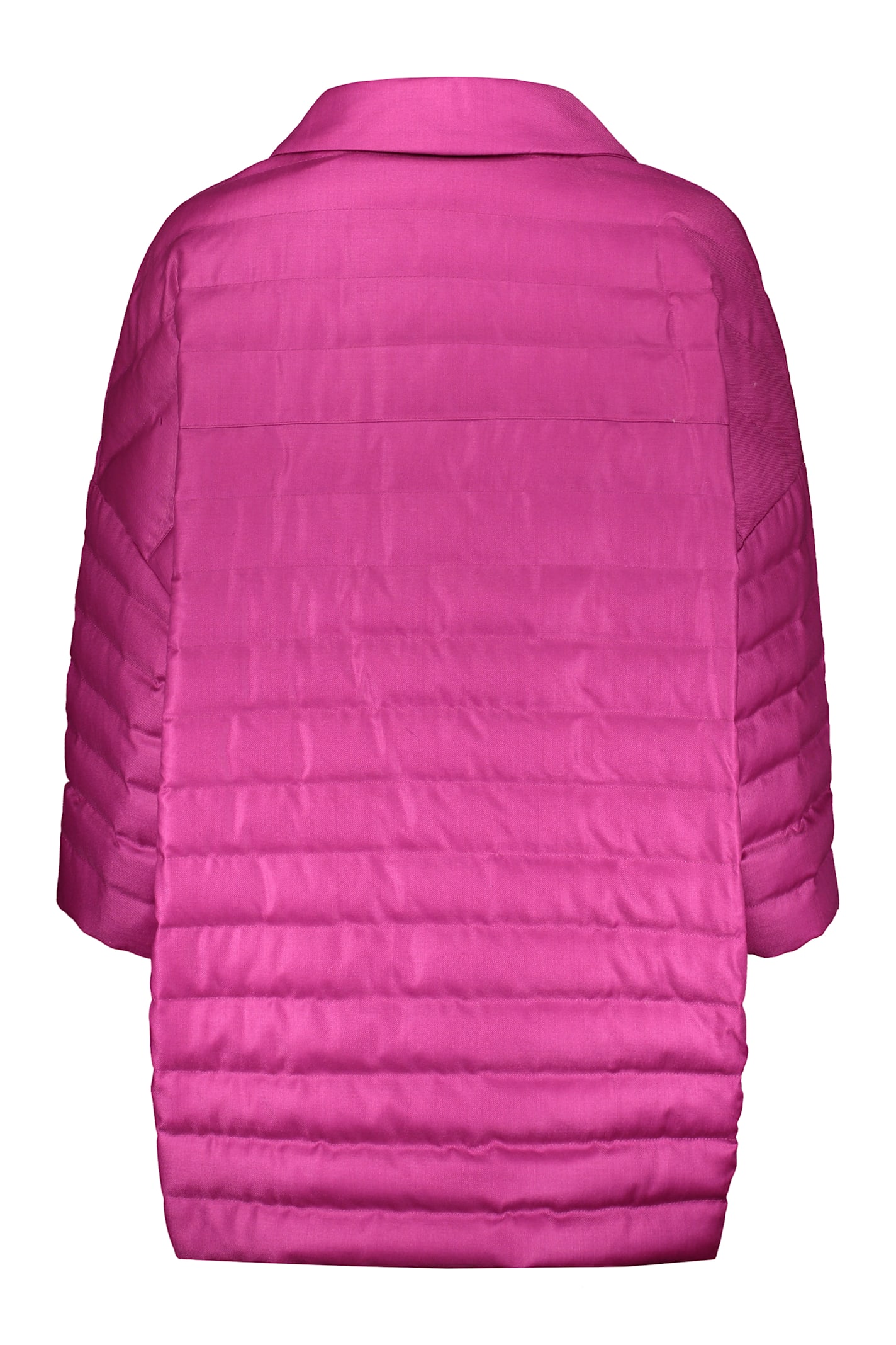Herno Snap Button Fastening Down Jacket In Fuchsia