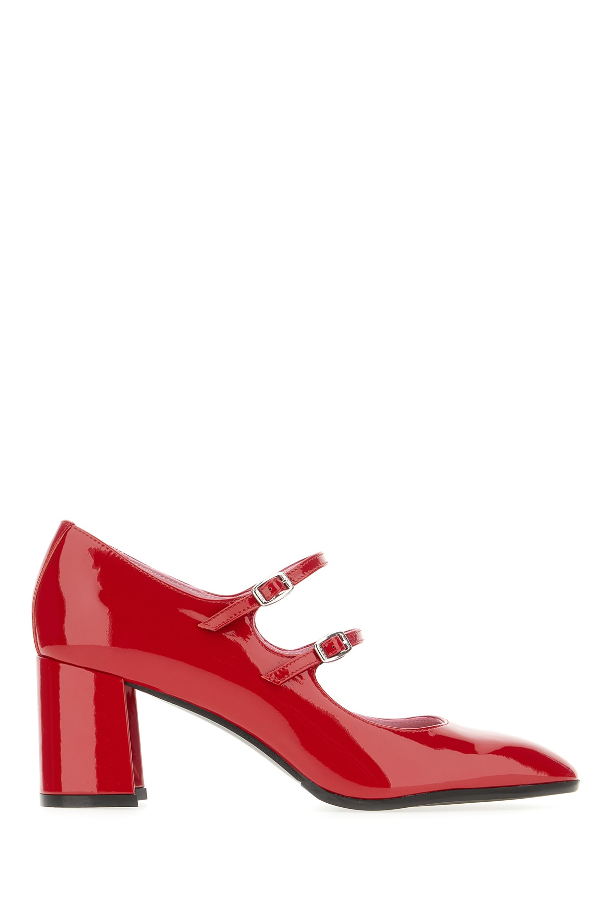 Red Leather Alice Pumps