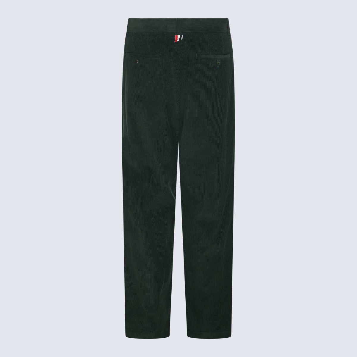 Shop Thom Browne Dark Gree Cotton Pants In Green