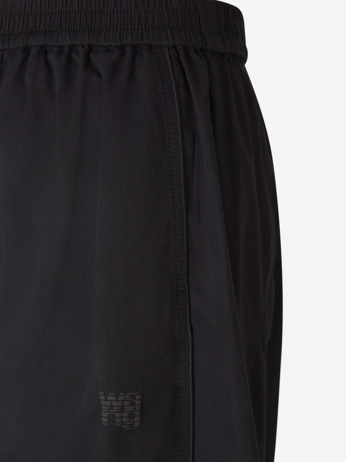 Shop Alexander Wang Logo-print Oversized Track Trousers In Black