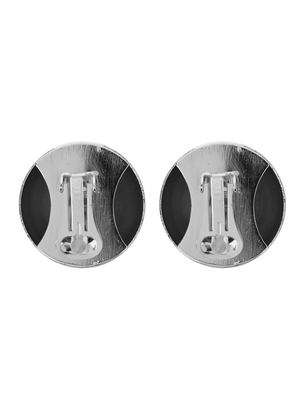 Silvia Gnecchi Sade Metallic Earings With Rear Closure And Circular Shape In Brass Woman In Gray