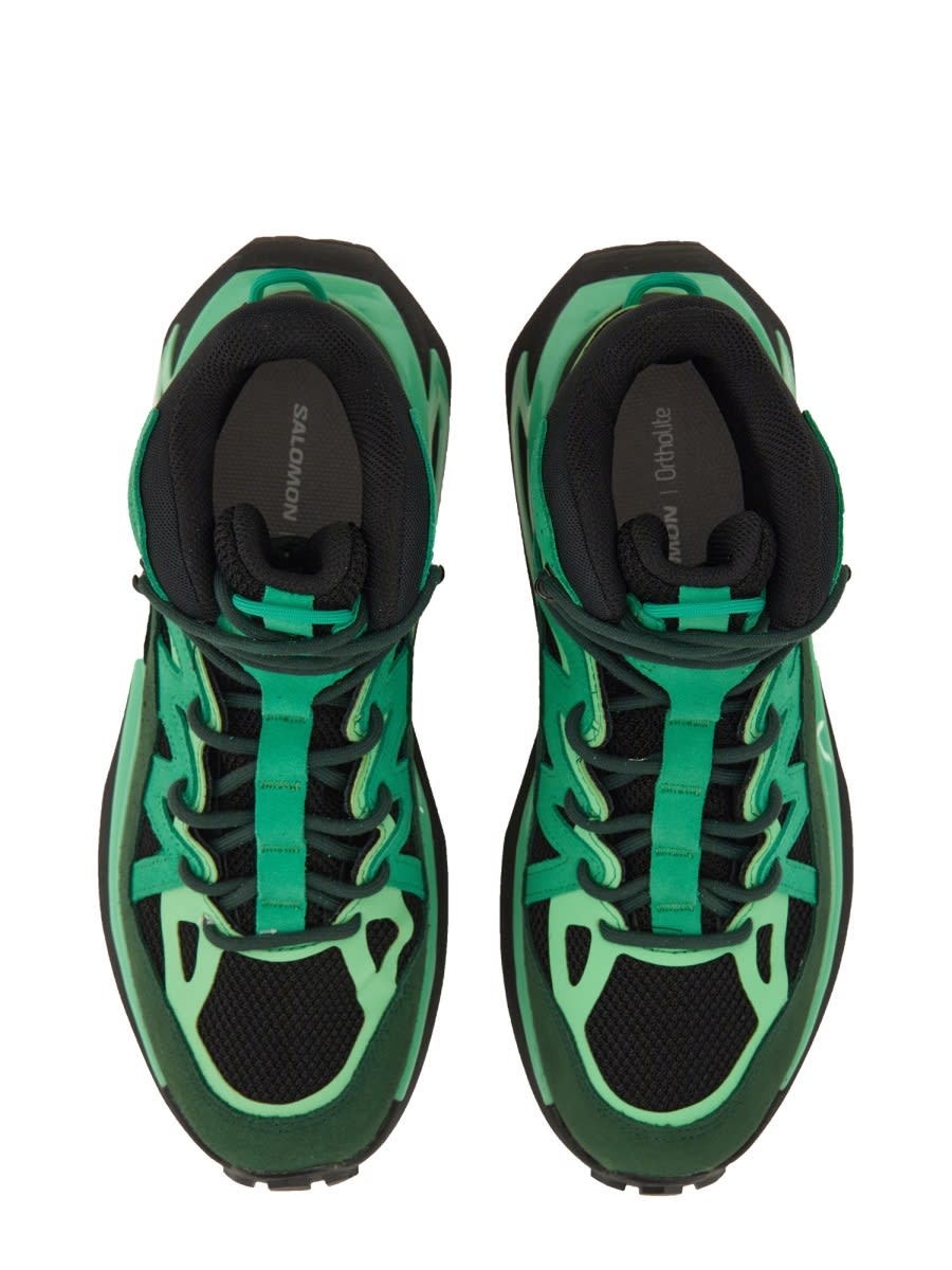 Shop Salomon Odyssey Elmt Mid Gore-tex In Green