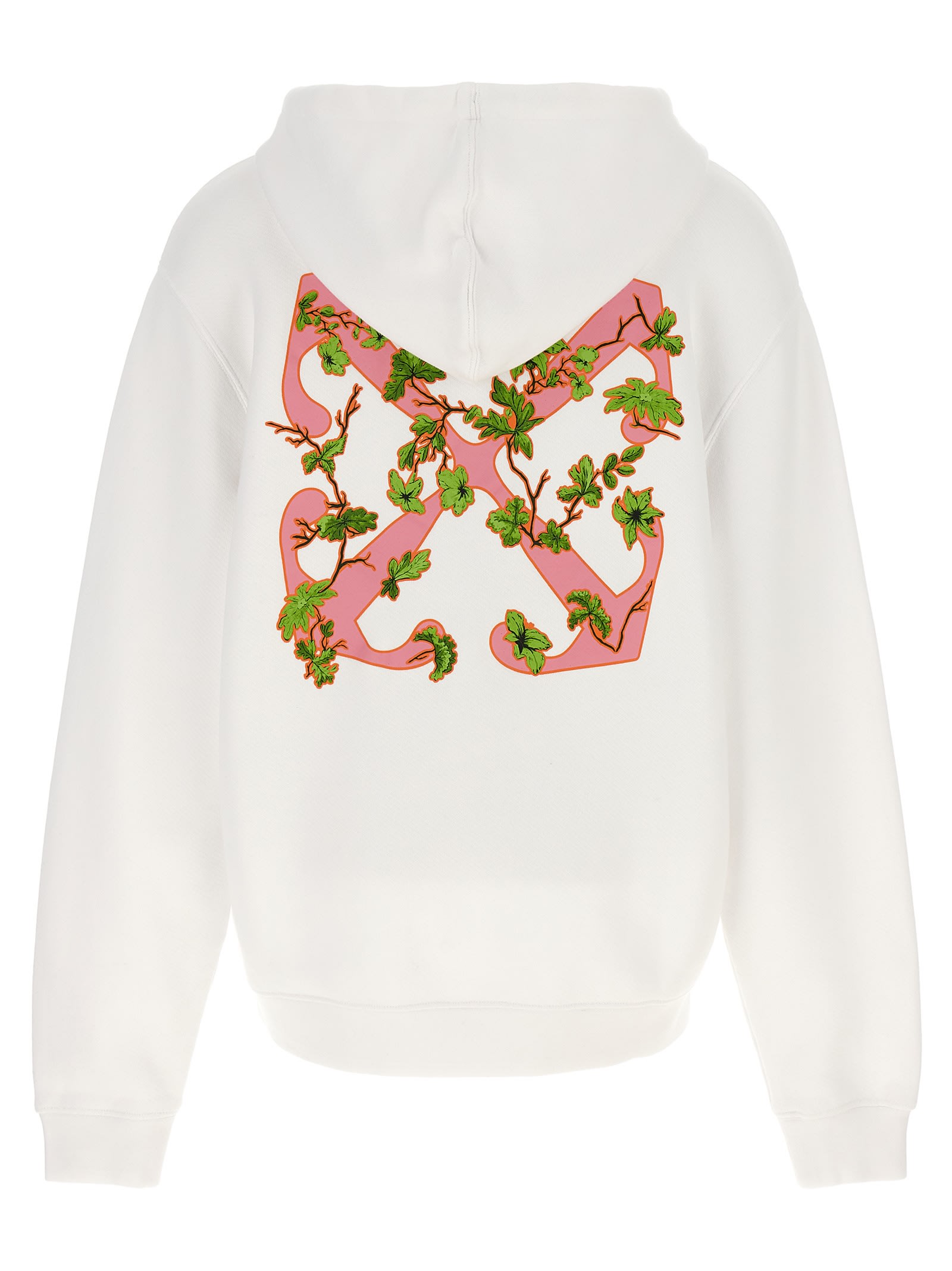 Shop Off-white Ramage Flower Arrow Hoodie In White