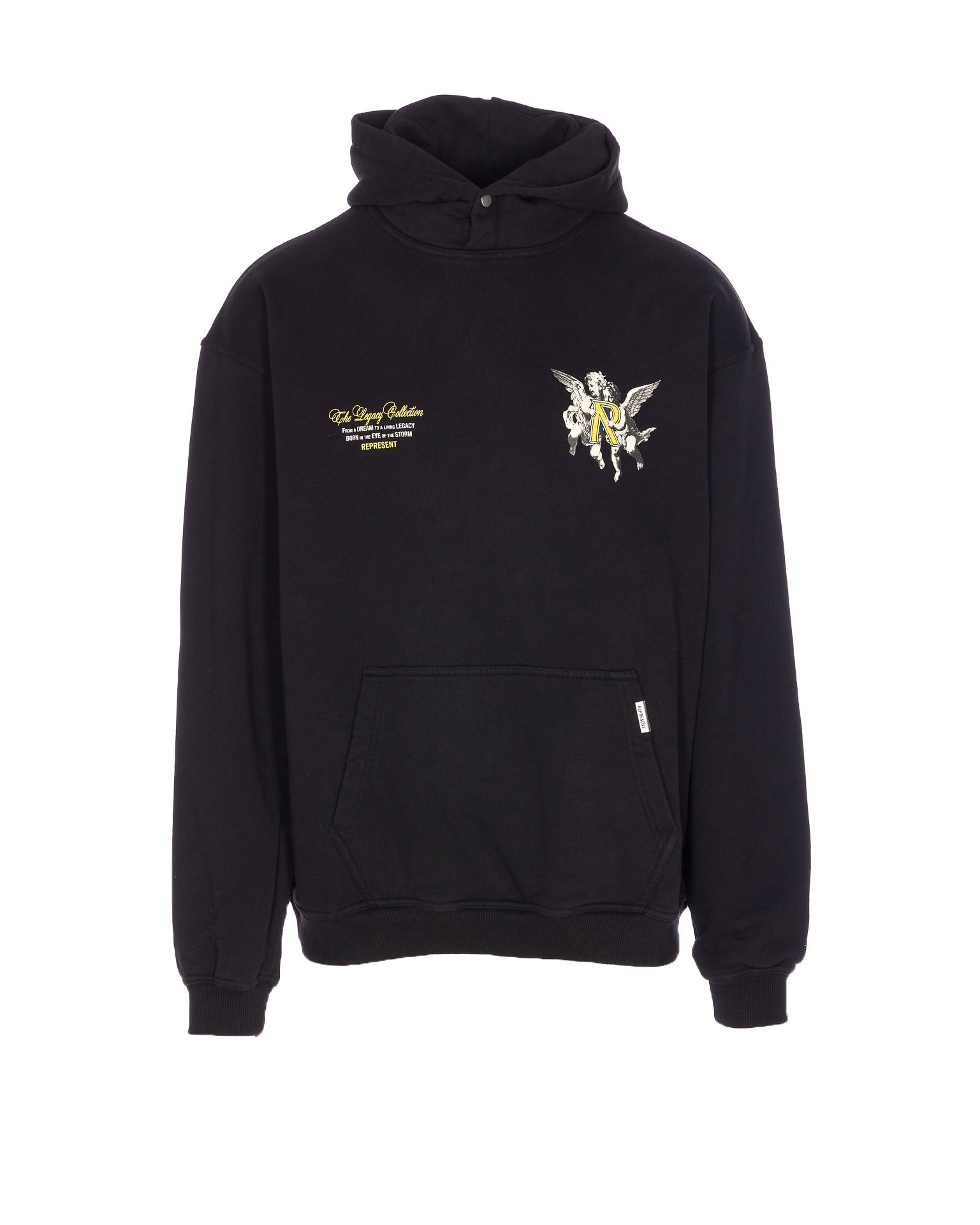 Represent Oversized Legacy Cherubs Hoodie In Black