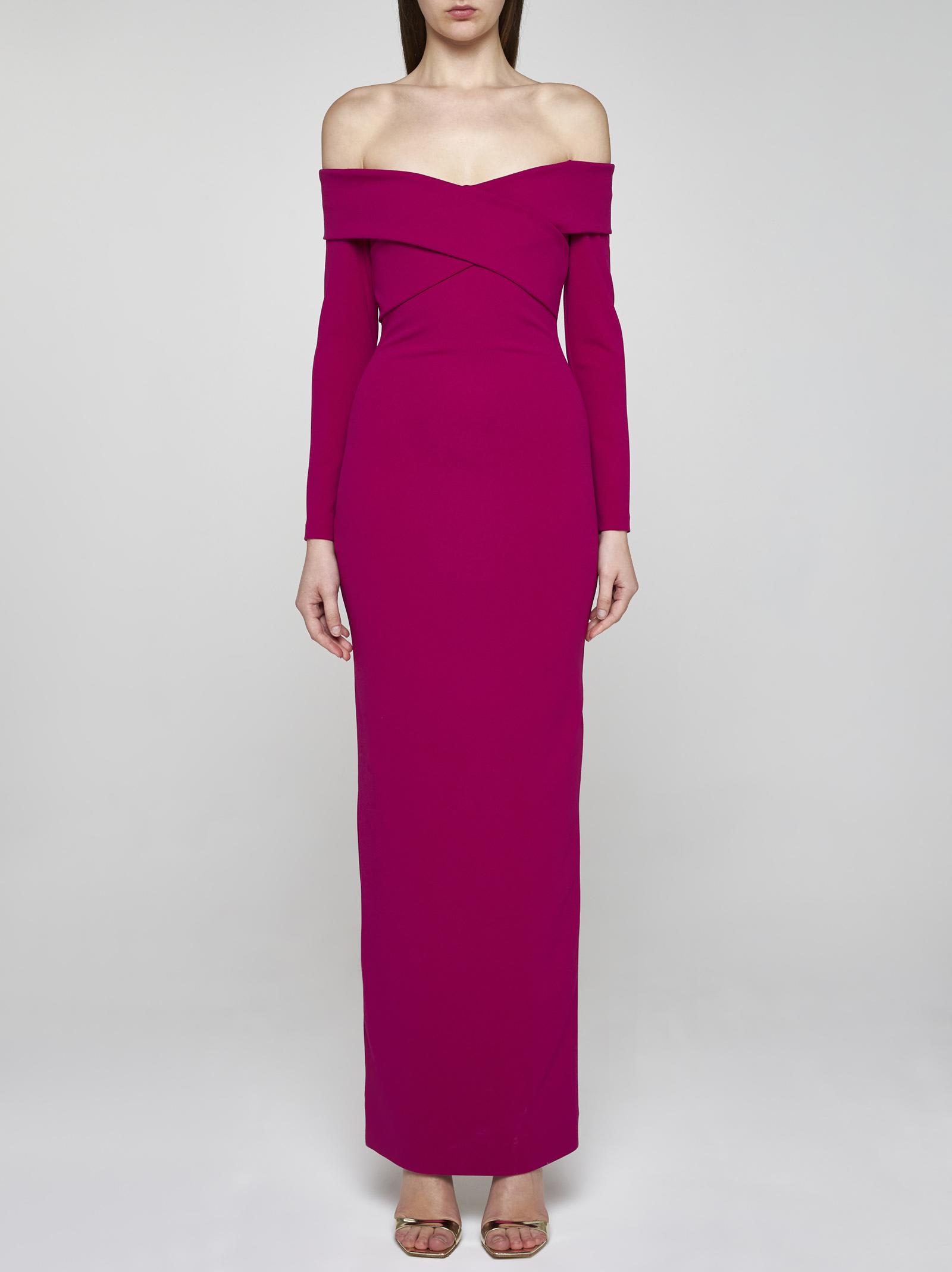 Shop Solace London Galia Maxi Dress In Fuchsia