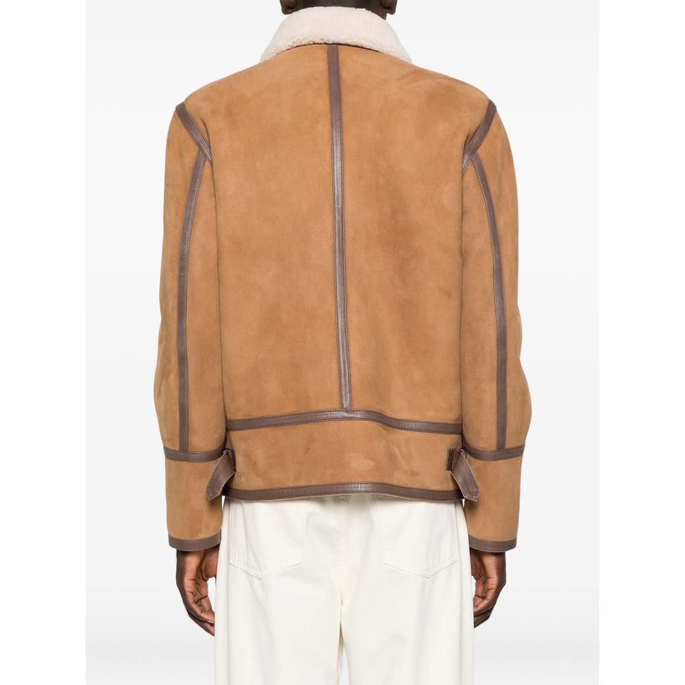 Dondup Shearling Collar Coat With Buckle And Pockets In Animal Print