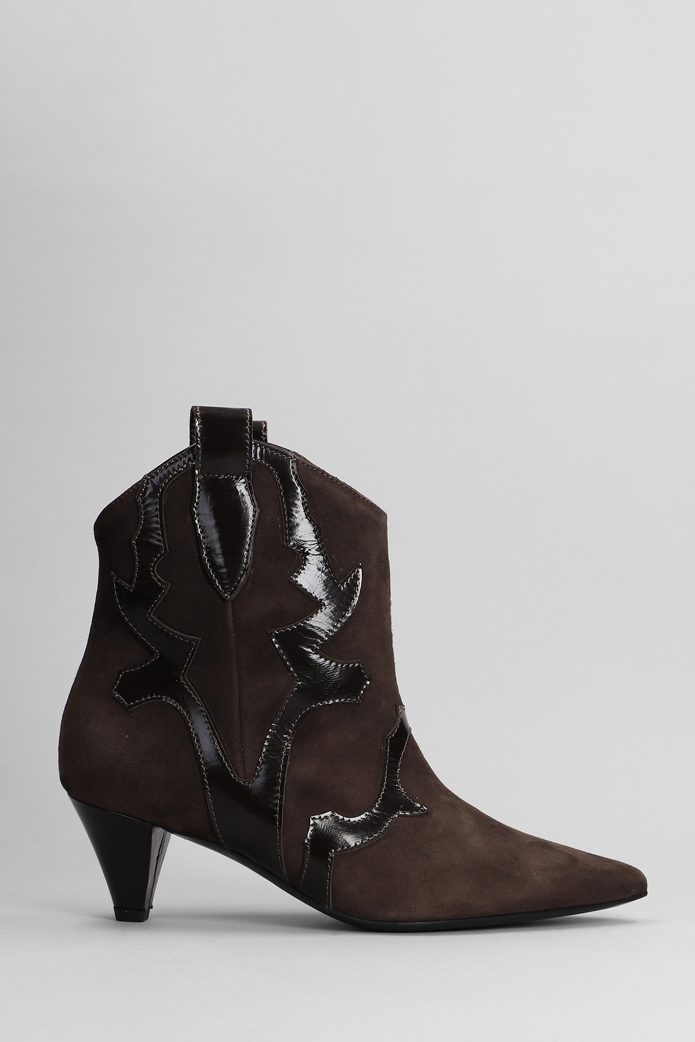 Texan Ankle Boots In Brown Suede
