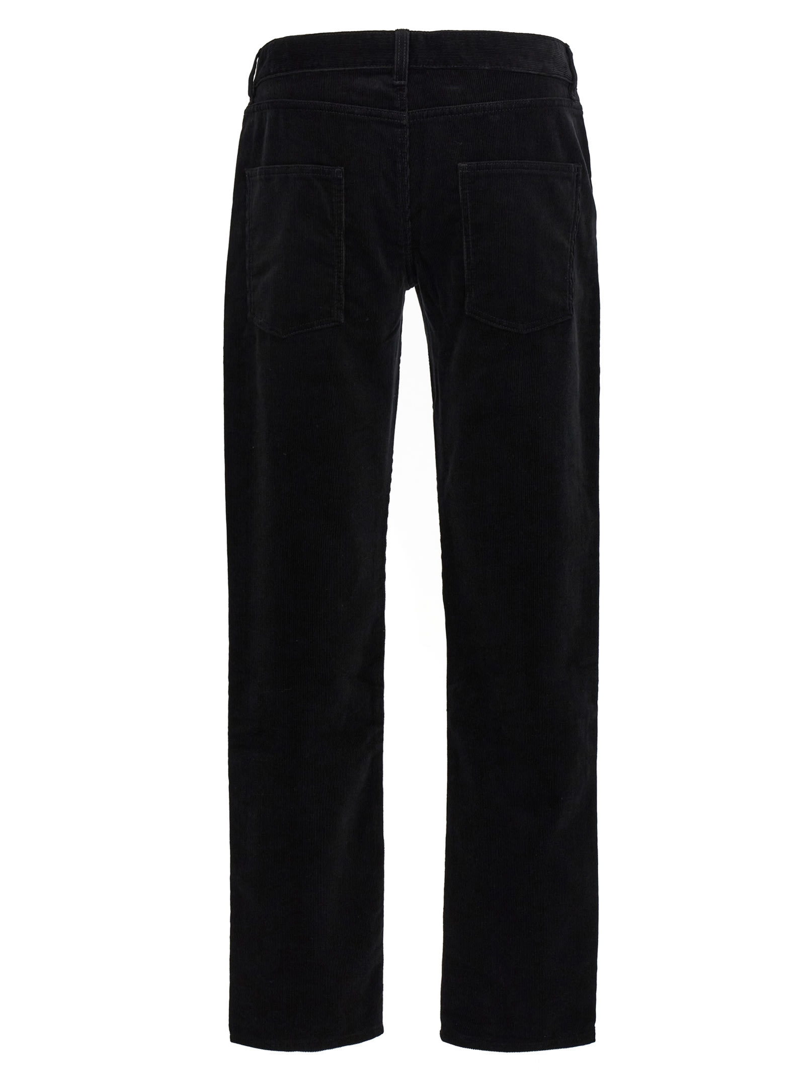 Shop Saint Laurent Corduroy Trousers In Black