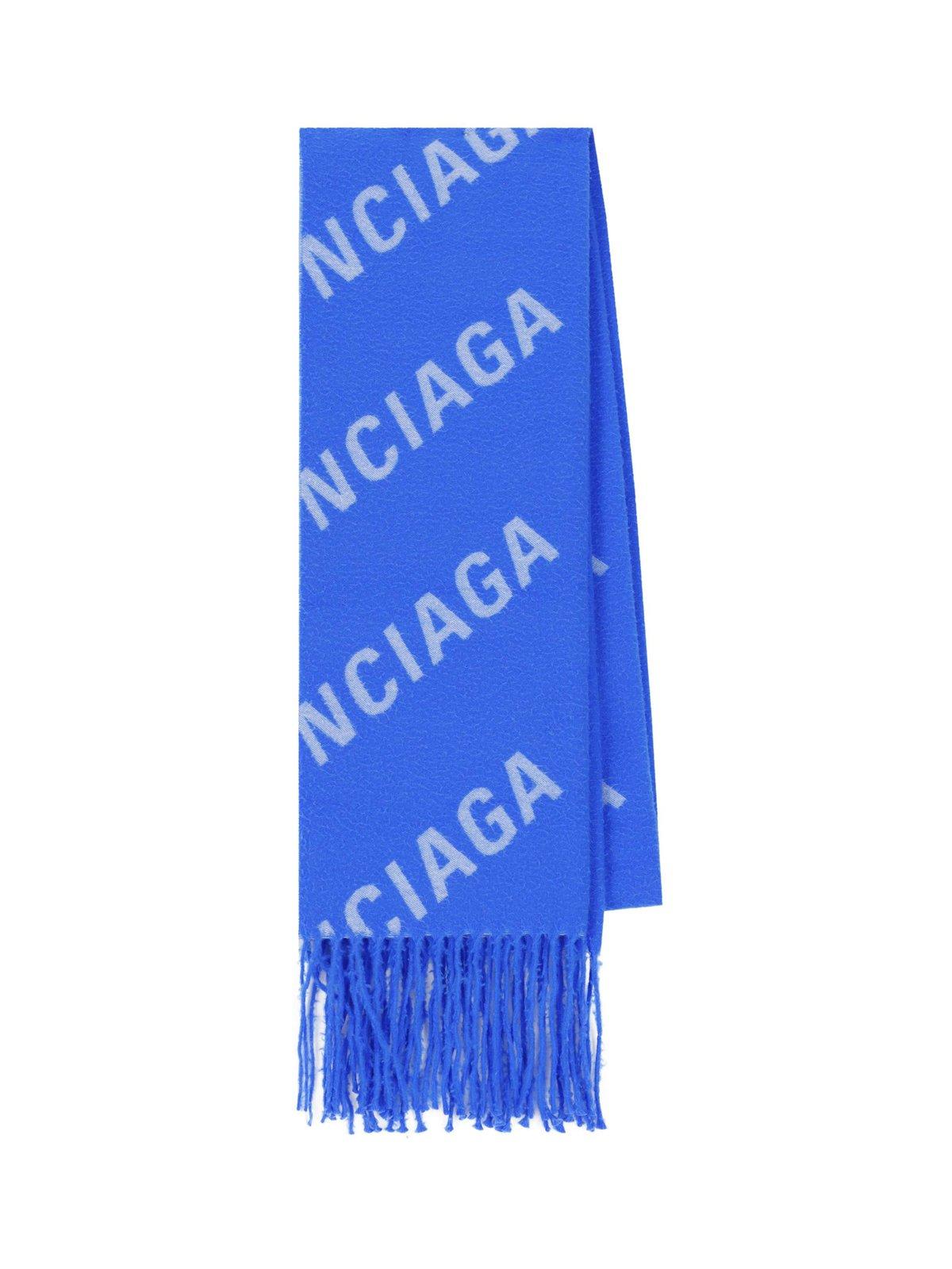 All-over Logo Embroidered Scarf