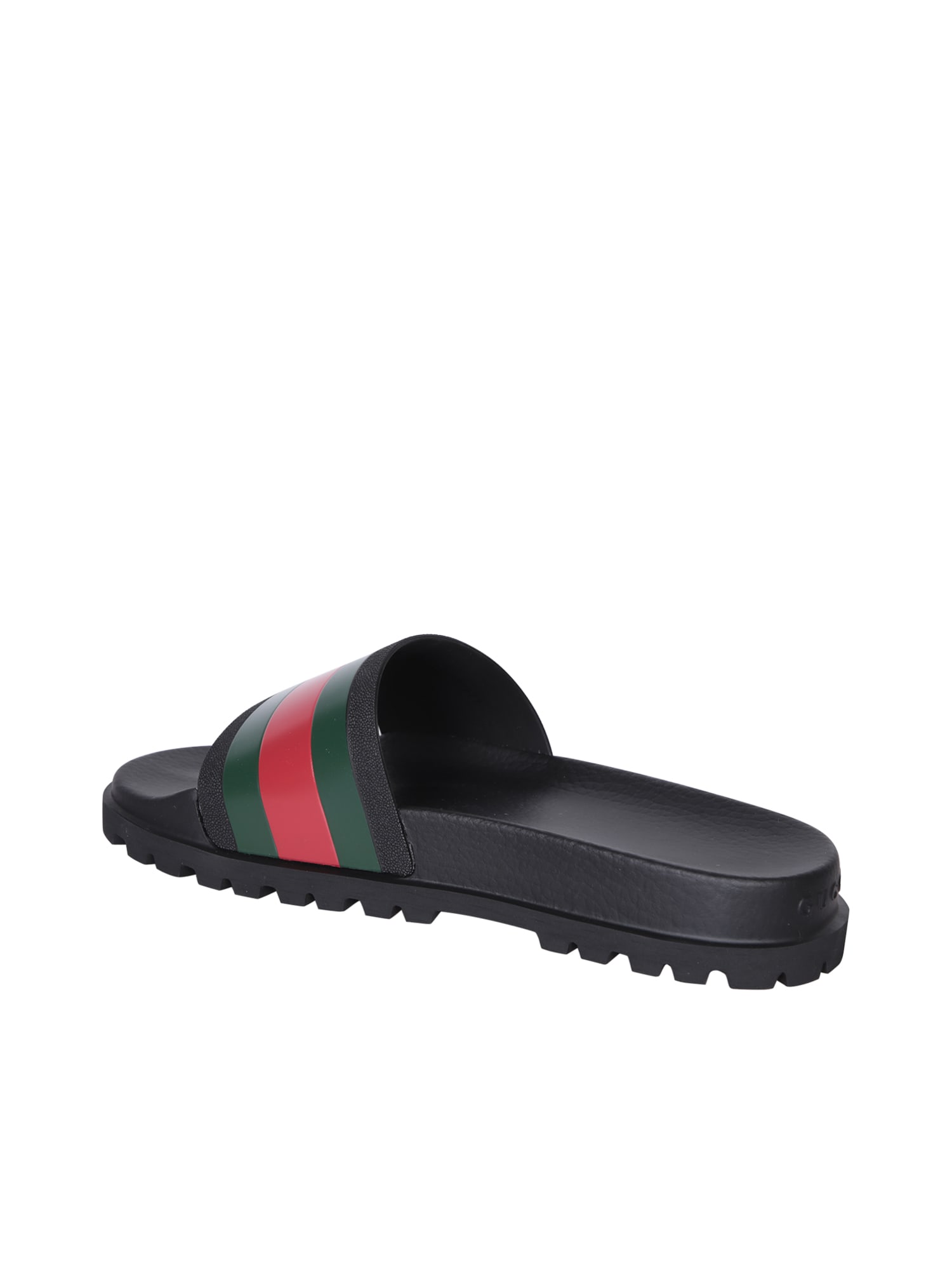Gucci Pursuit Track Slides In Black