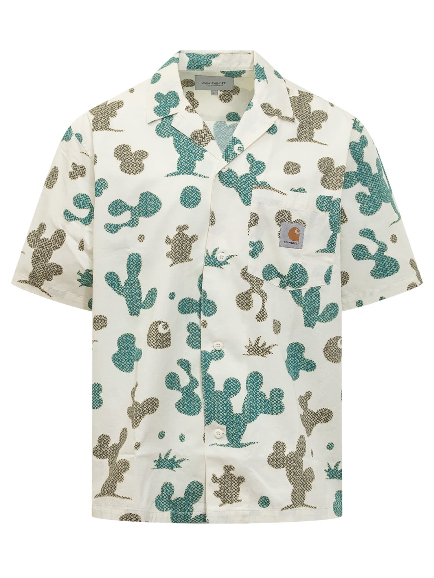 Shop Carhartt Shirt With Cactus Print In Panna