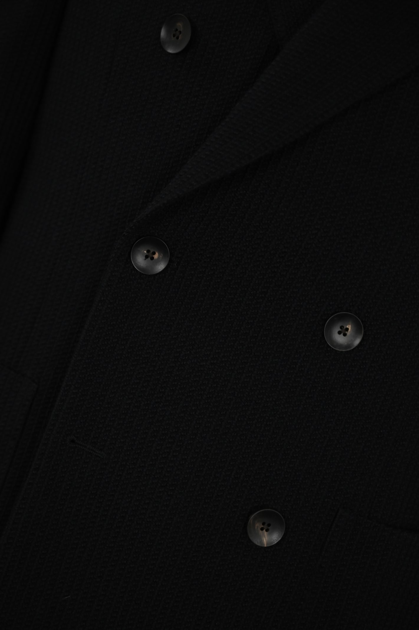 Lardini Double-breasted Special Line Drop 7 Regular Jacket In Wool And Cotton In Nero