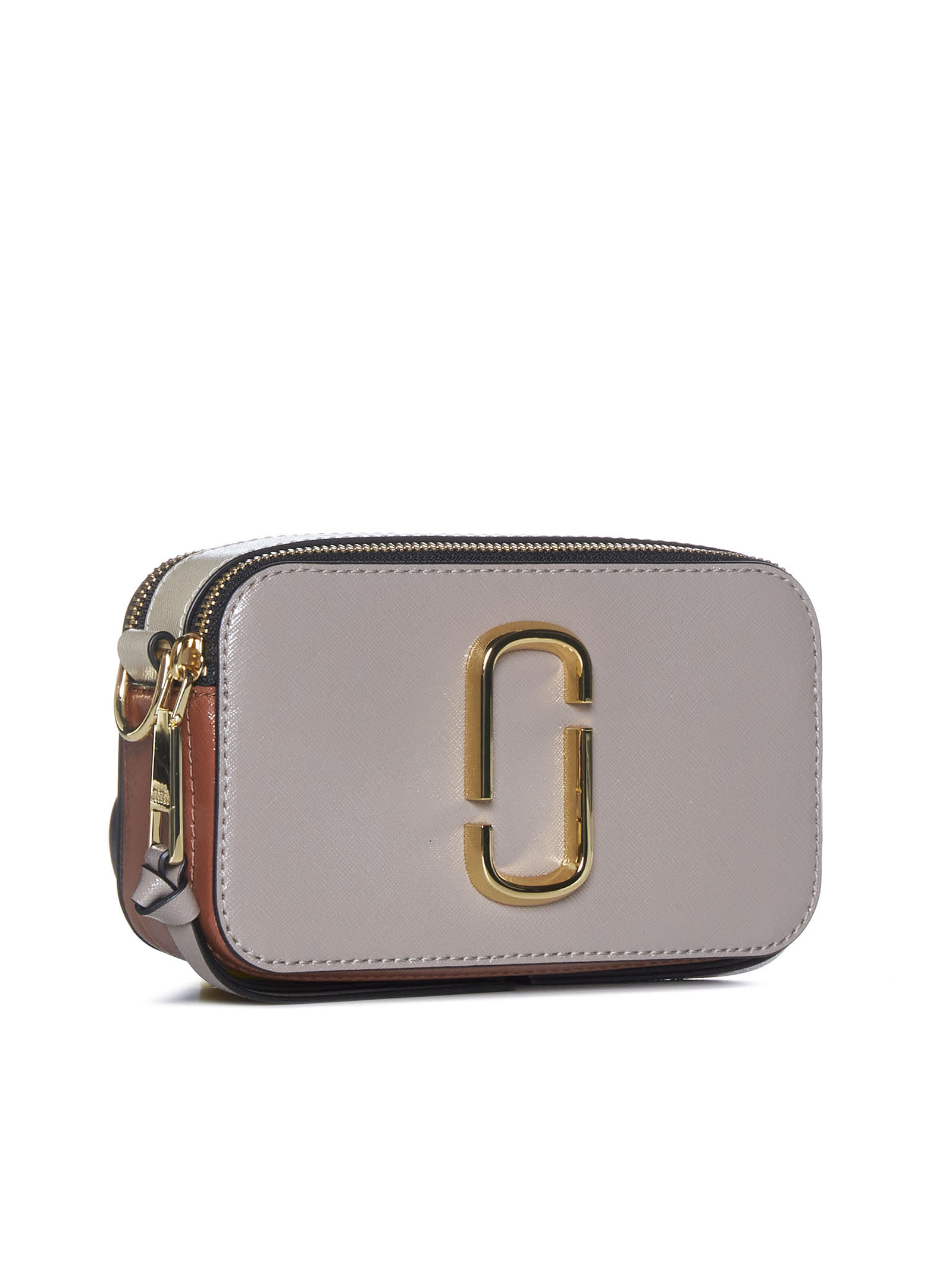 Marc Jacobs Snapshot Leather Shoulder Bag In Taupe ModeSens