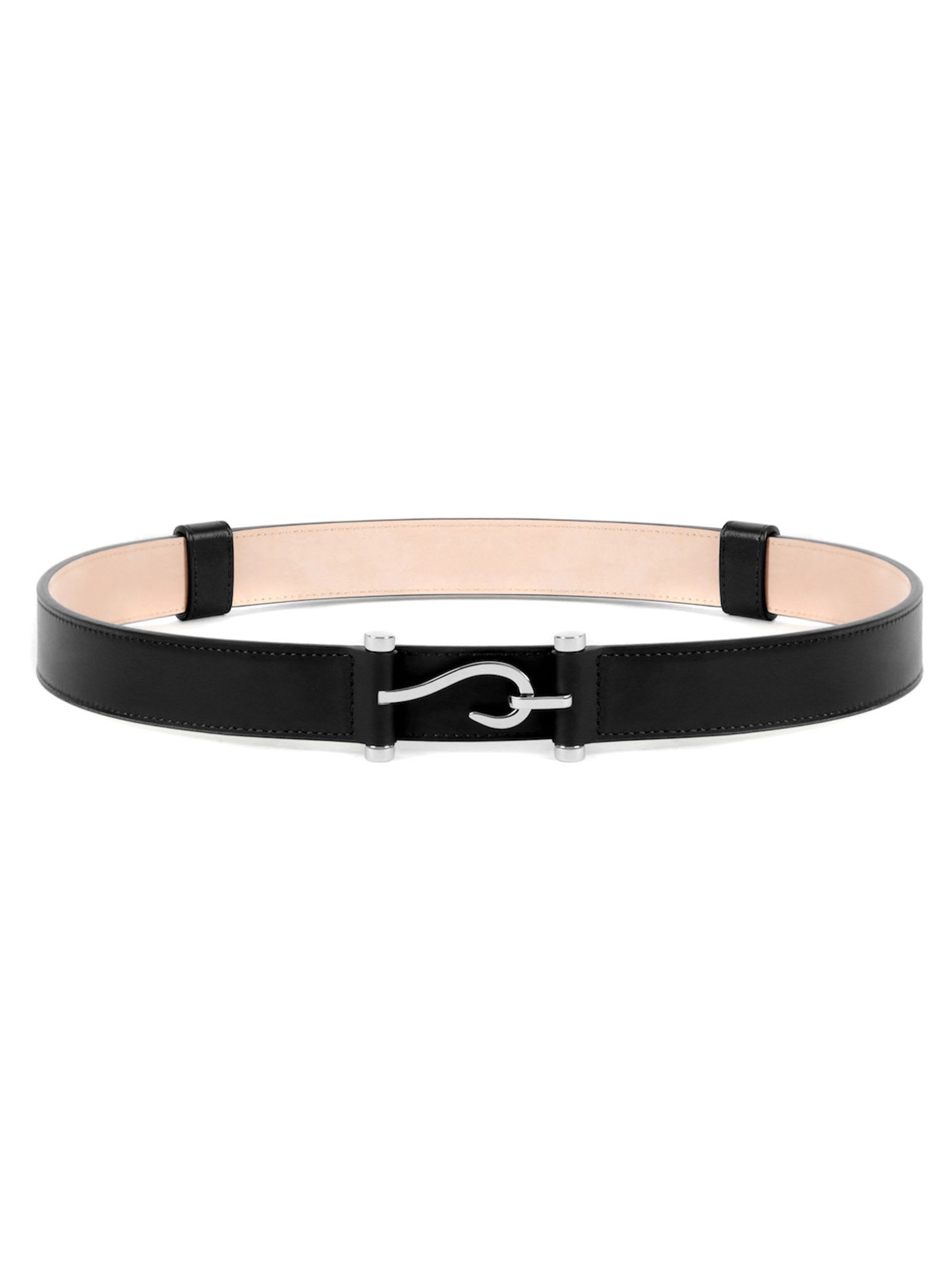 Shop Edhen Milano Black Leather Comporta Belt