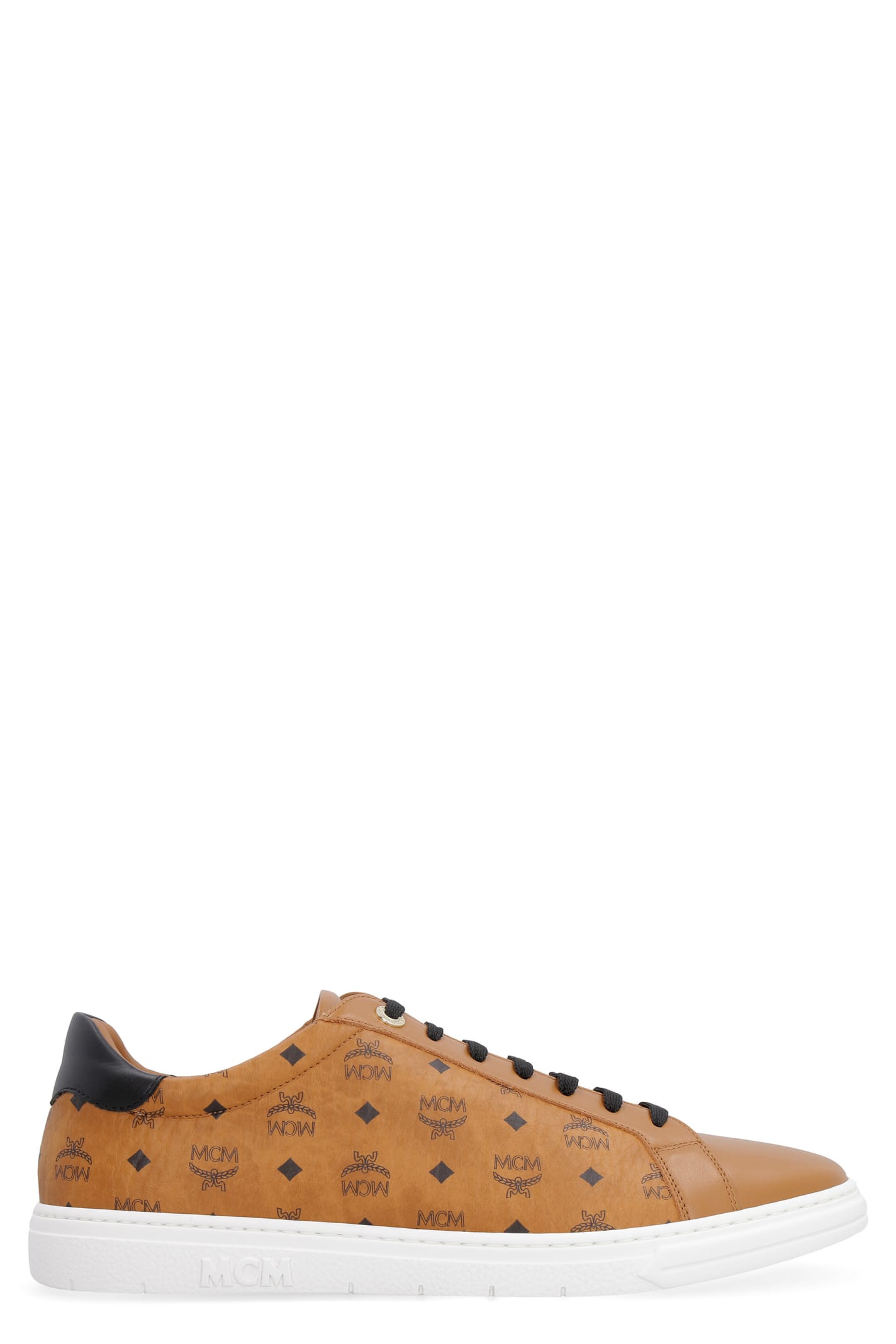 MCM LEATHER LOW-TOP SNEAKERS,11465264