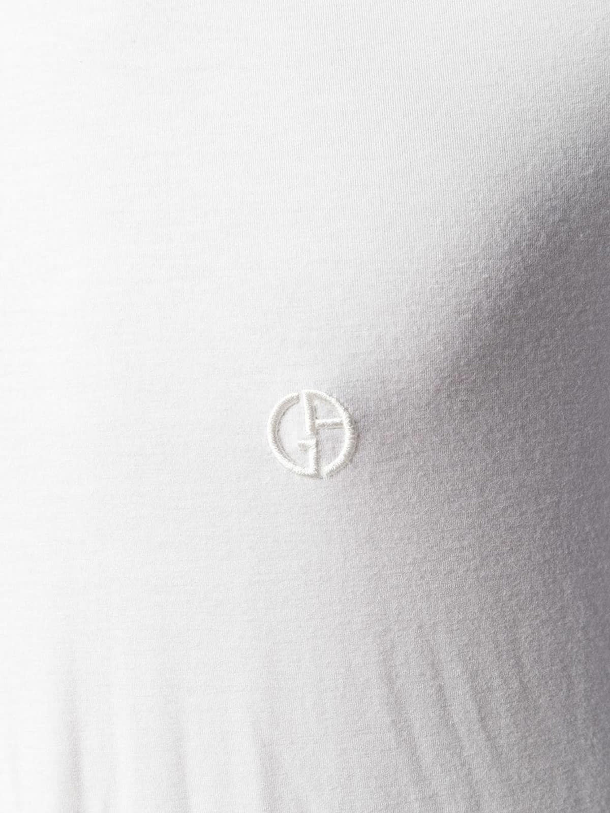 Shop Giorgio Armani T-shirt In Optic White