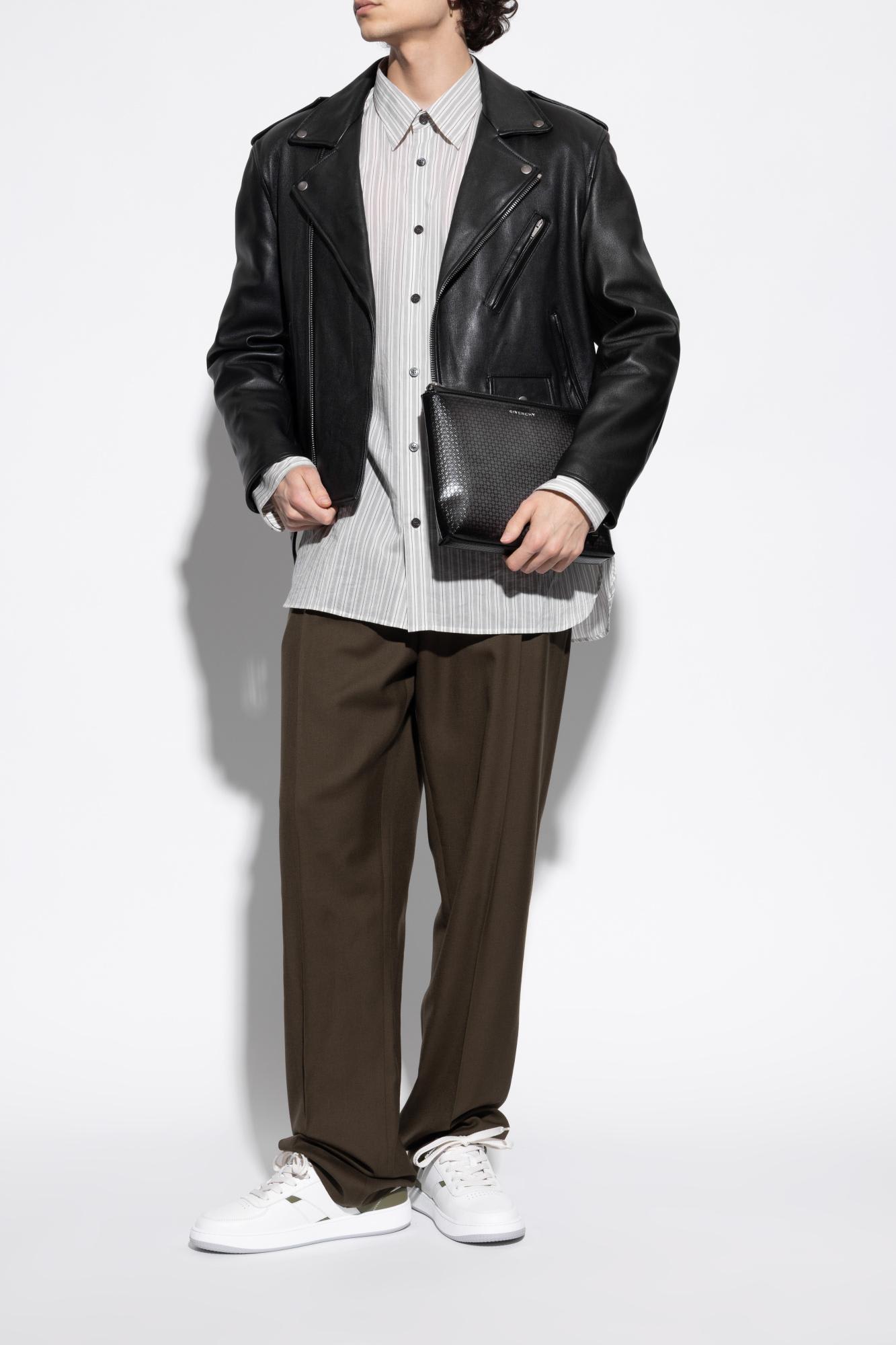 Givenchy G Move Leather Sneakers In White