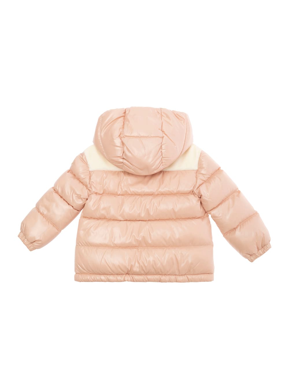 Moncler Lakisha Pink Down Jacket With Logo Patch In Tech Fabric Baby In Pink