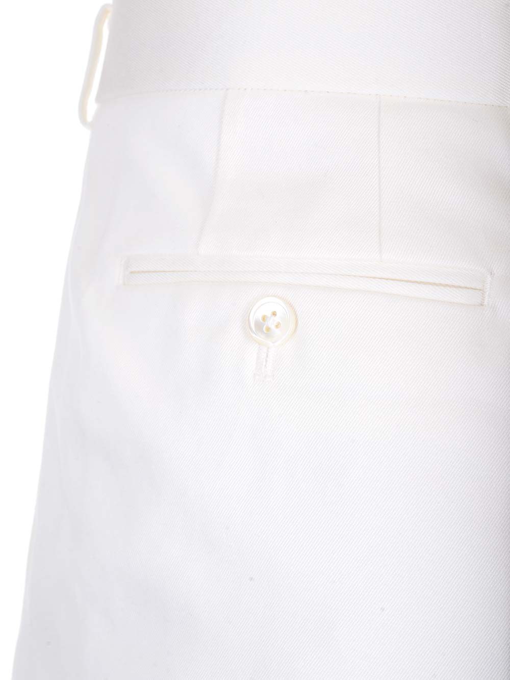 Shop Thom Browne Low-waisted Trousers In White