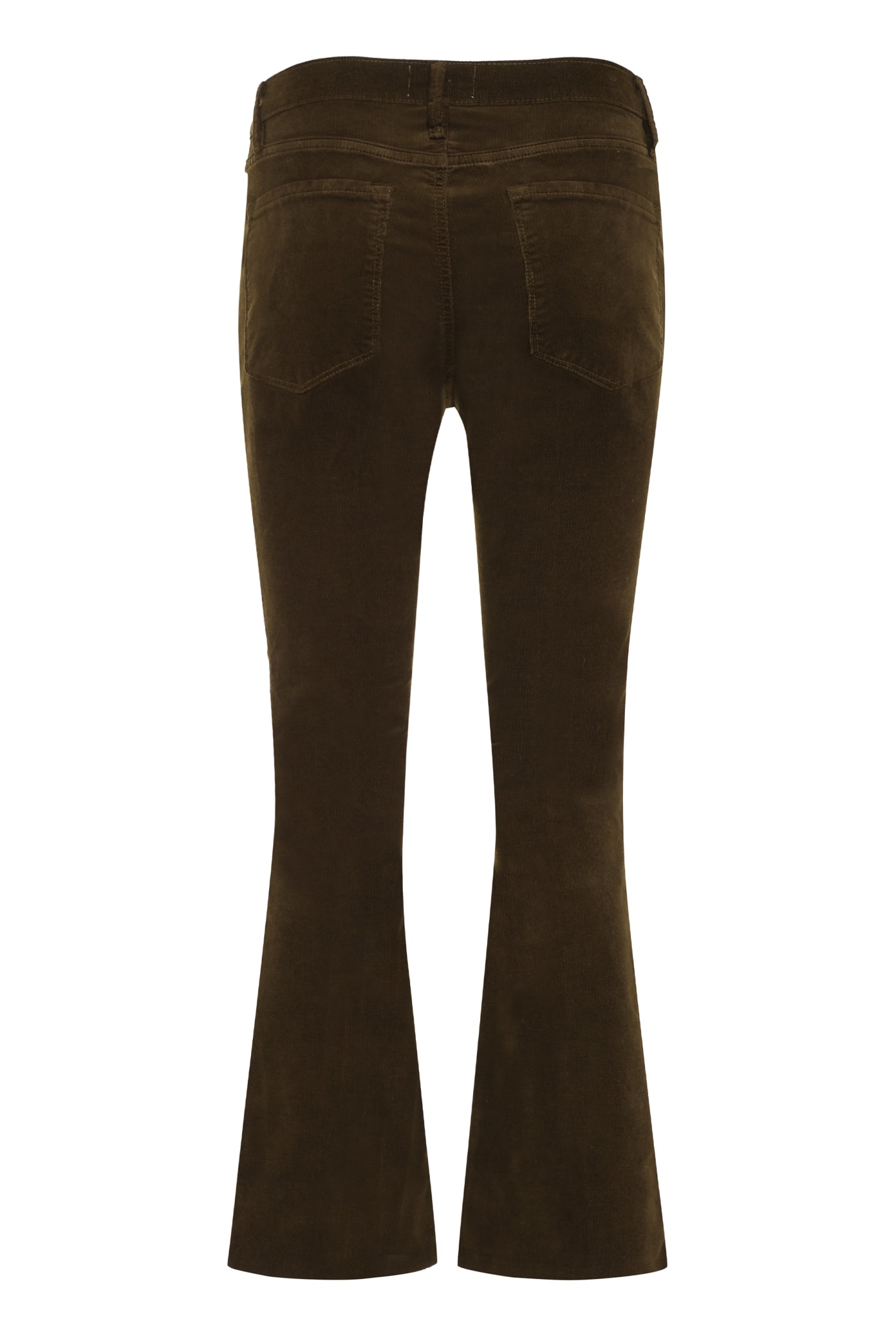 Shop Frame Le Mini Boot Corduroy Trousers In Brown