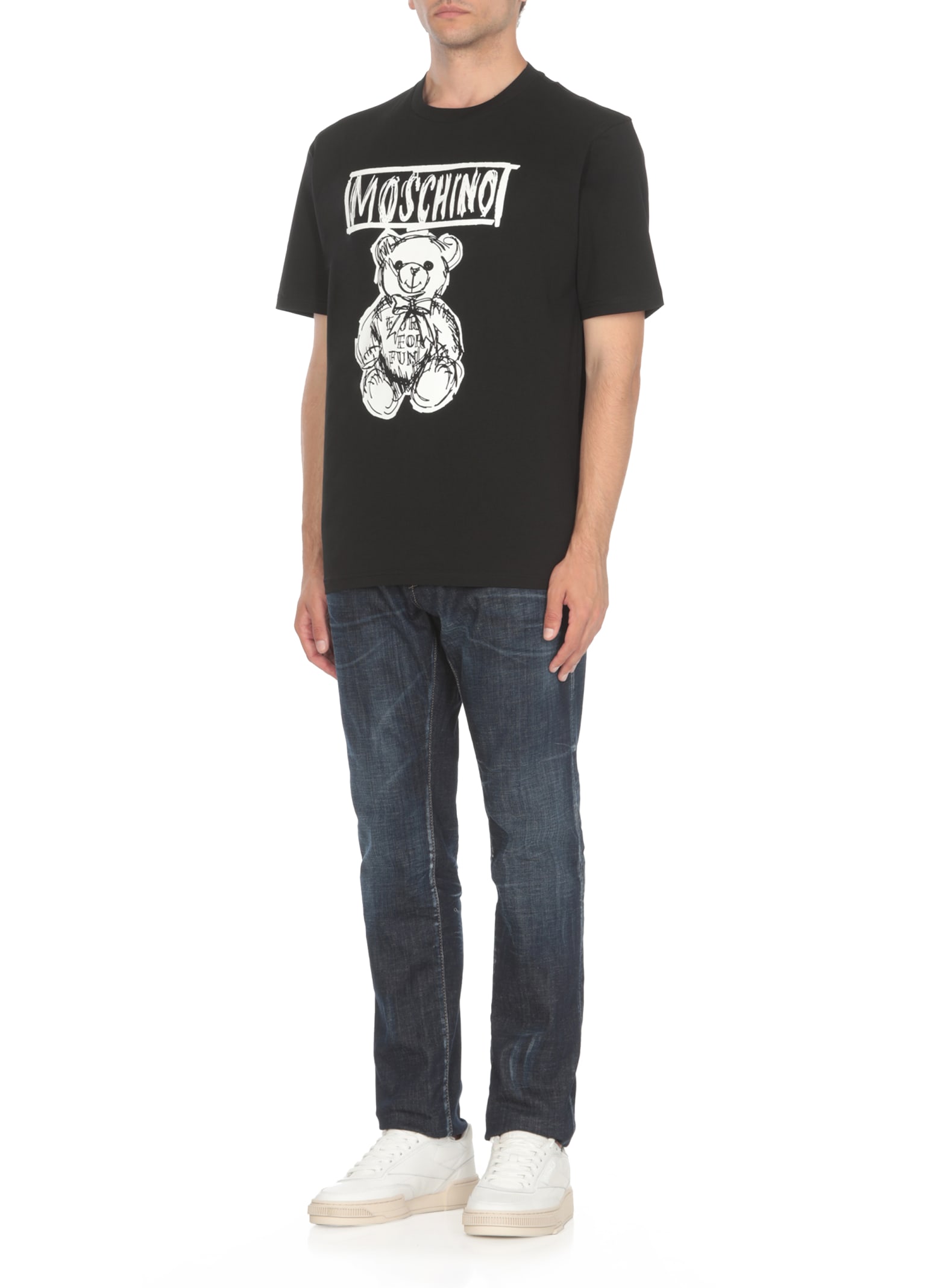 Shop Moschino Teddy Bear T-shirt In Black