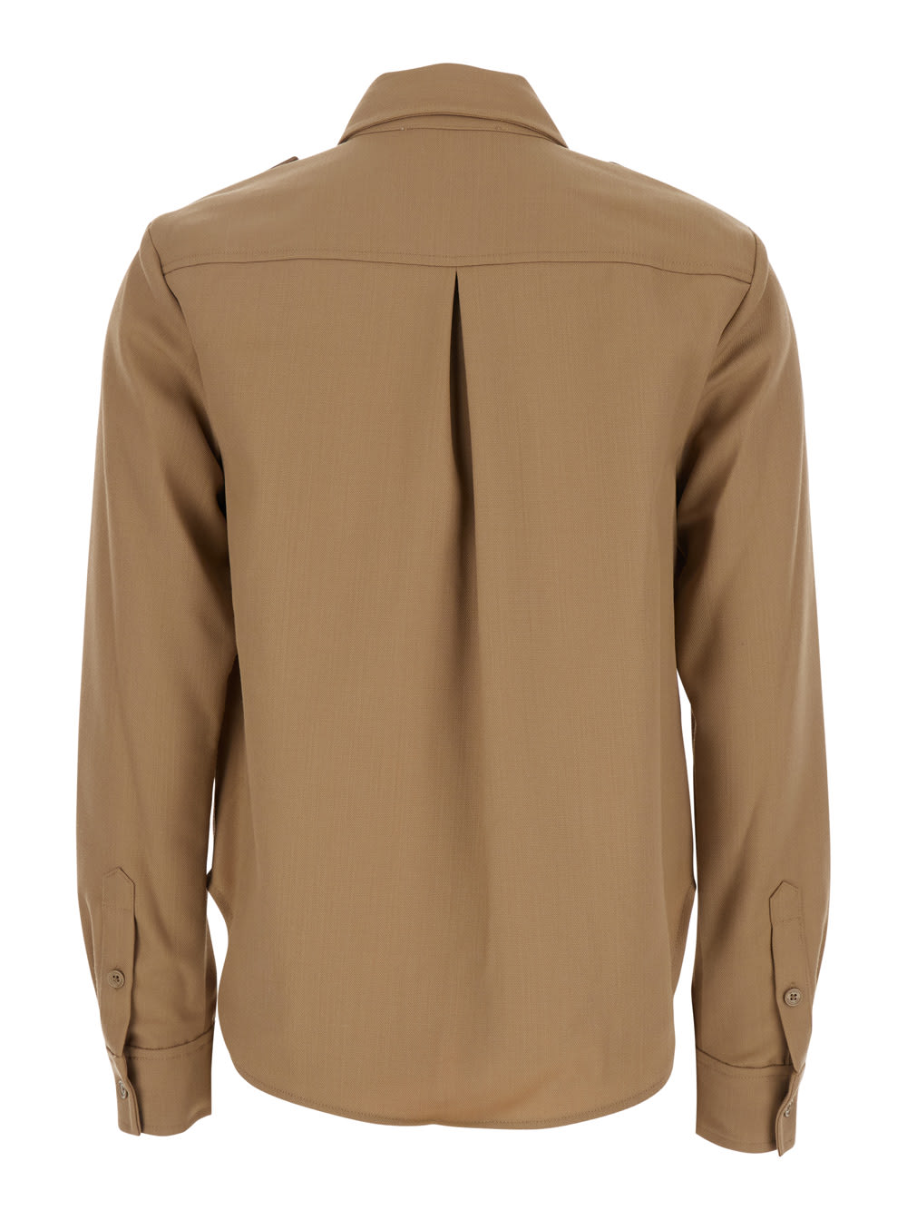Michael Michael Kors Fitted Army Shirt In Beige